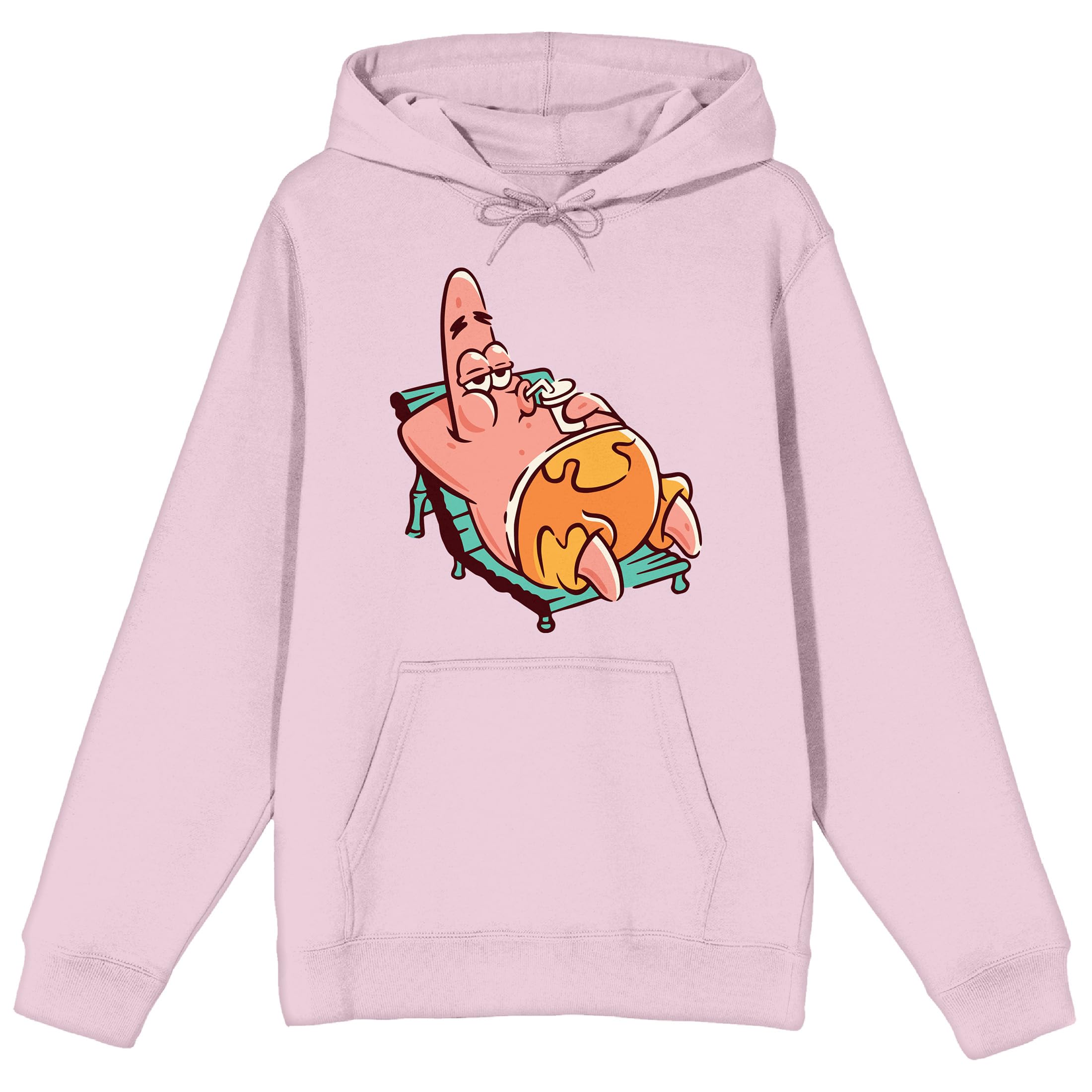 SpongeBob Squarepants Patrick Star Lounging Adult Pink Hoodie