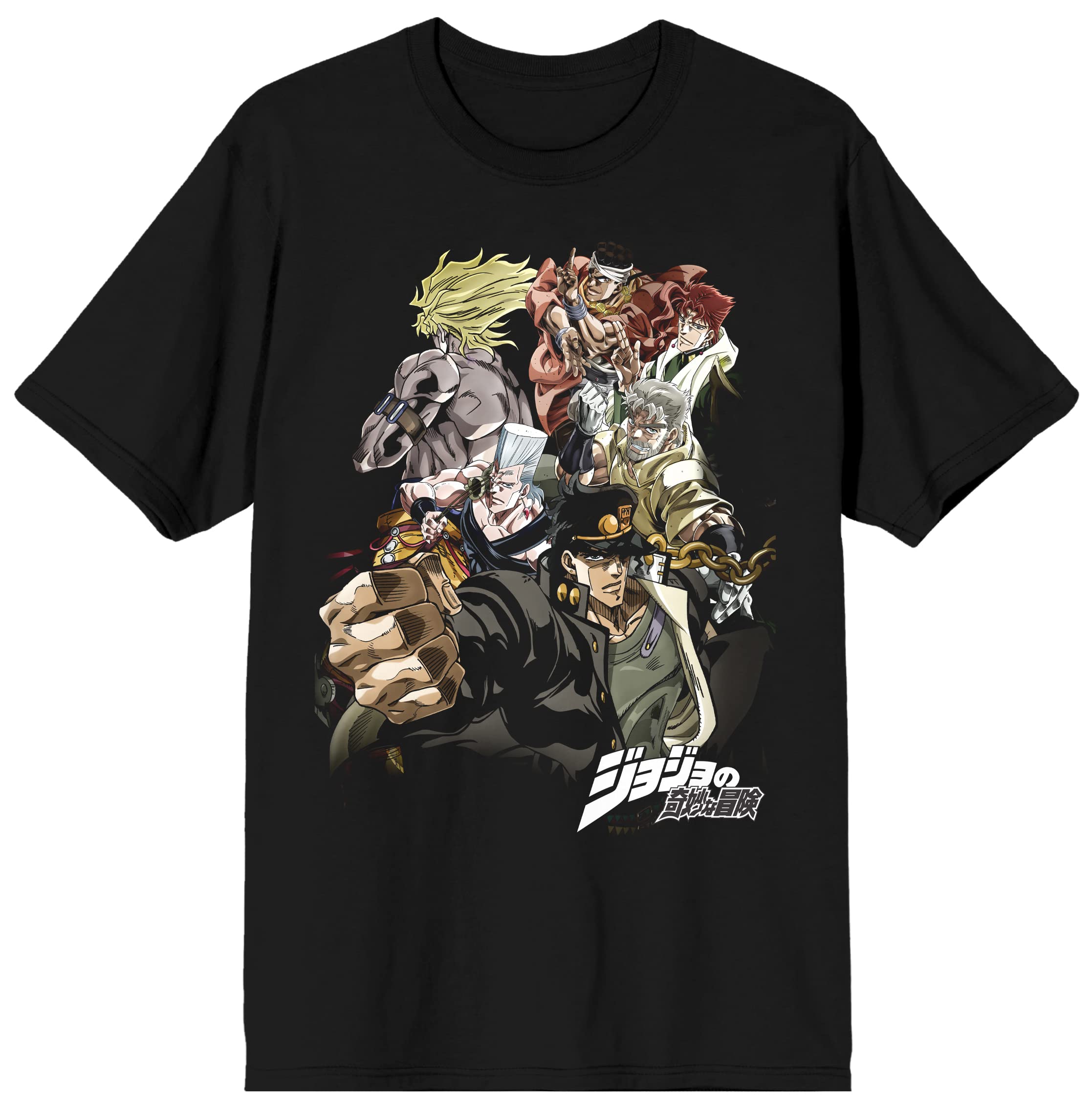 Jojo's Bizarre Adventure Character Art Men's Black T-shirt