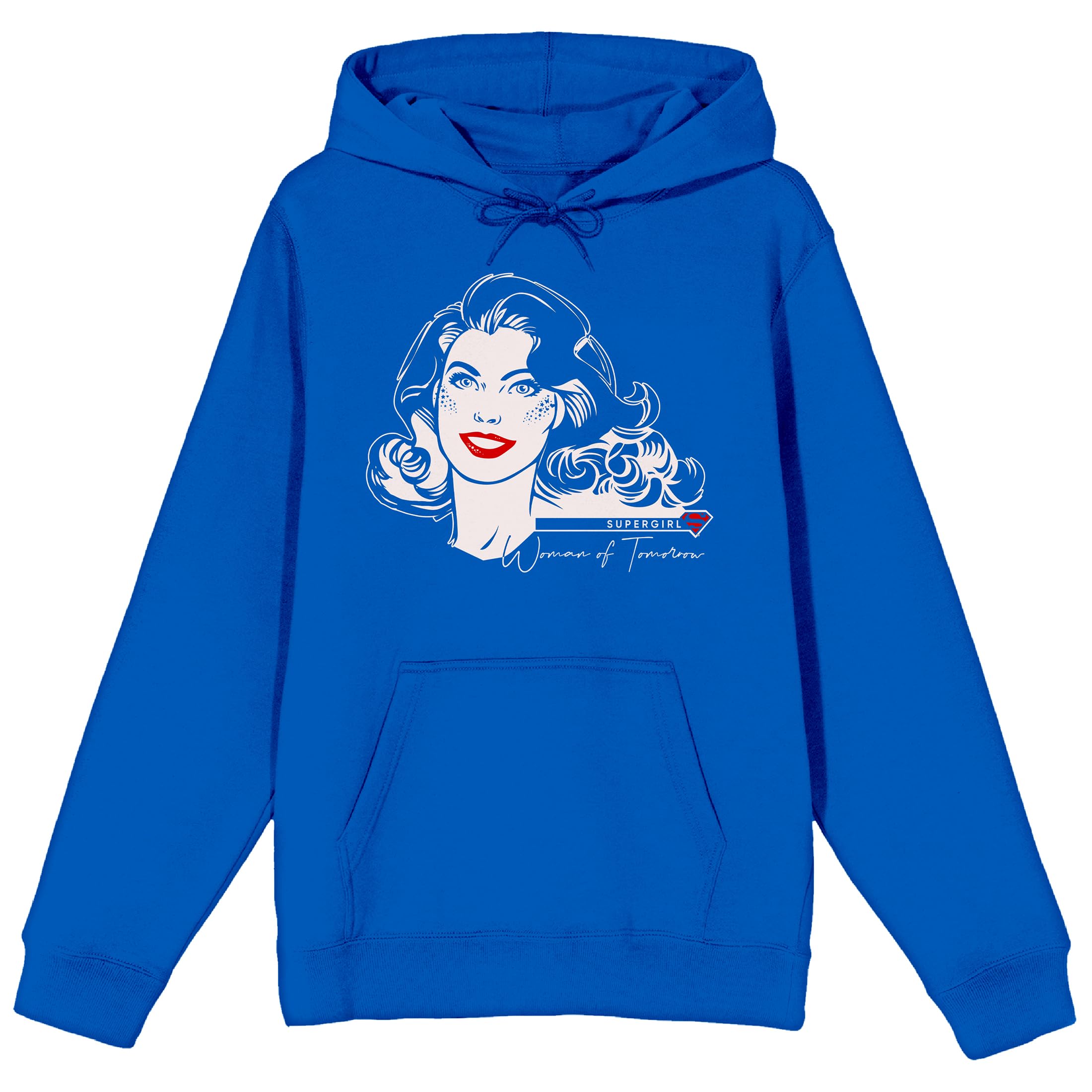 Supergirl Kara Zor-El Vector Art Women's Royal Blue Long Sleeve Hooded Sweatshirt