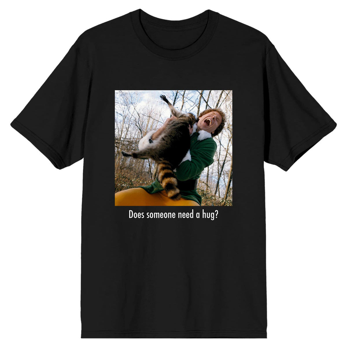 Elf Someone Needs A Hug Screengrab Men's Black T-shirt
