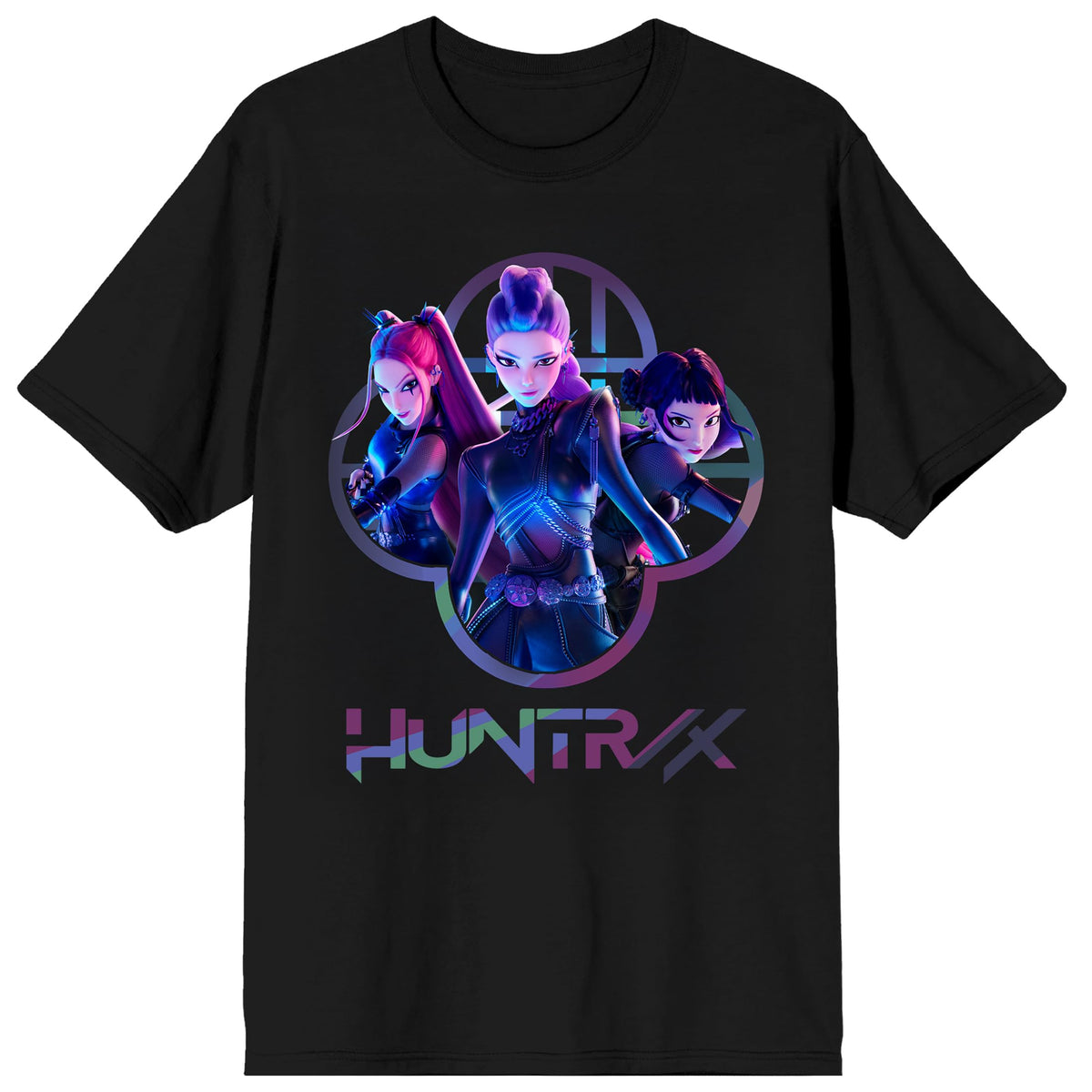 Kpop Demon Hunters Huntrix Capture Color Adult Crew Neck Short Sleeve T-Shirt