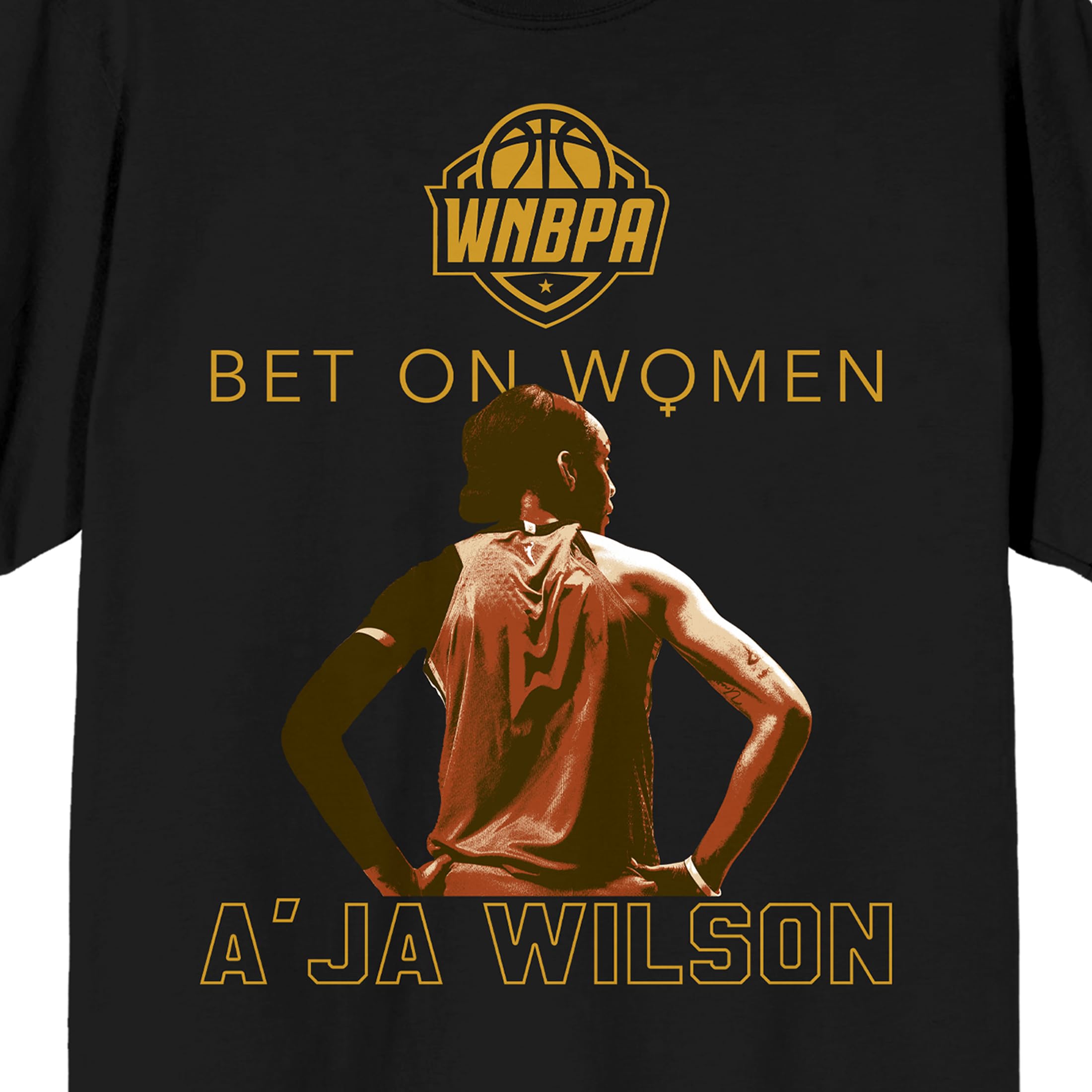 A'Ja Wilson MVP 2024 Women's Black Crew Neck Short Sleeve Tee