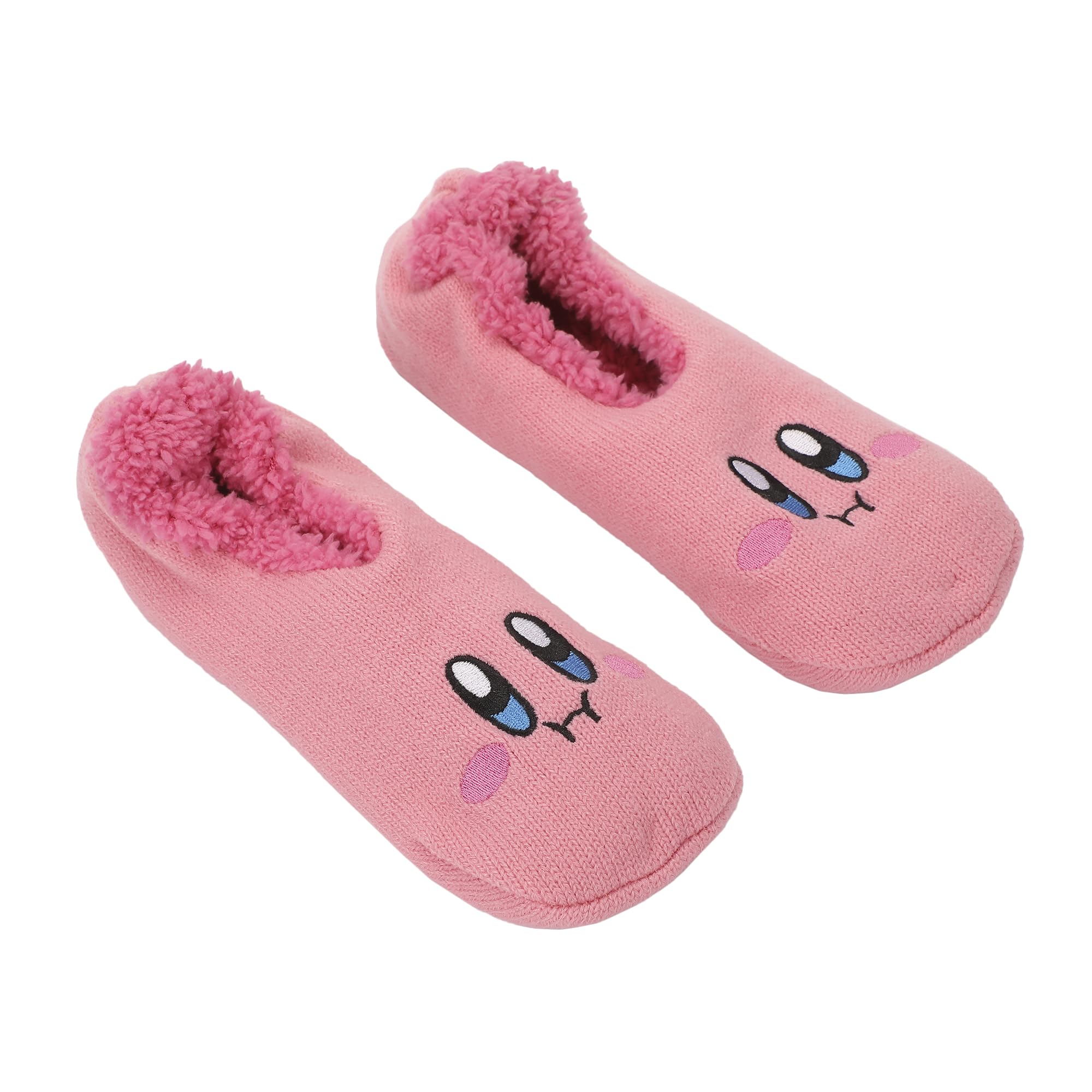 Kirby Character Face & Candies Women's Pink Indoor Slipper Socks