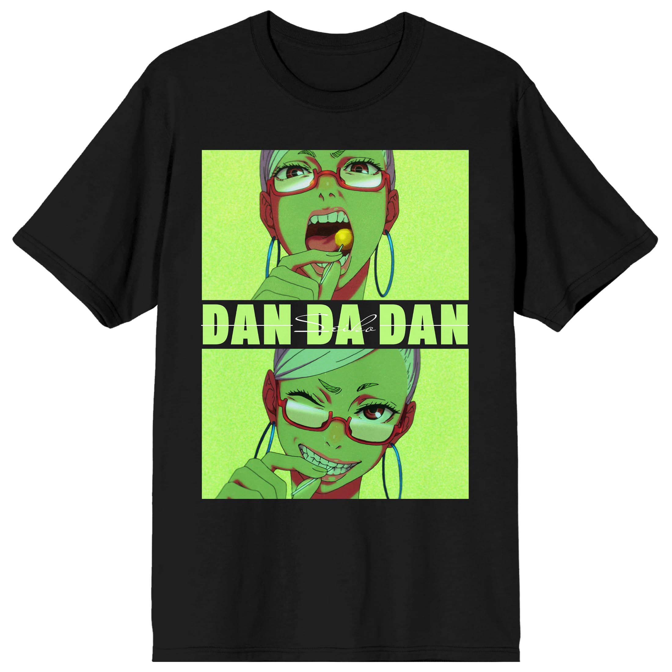 Dandadan Seiko Ayase Adult Black Crew Neck Short Sleeve Tee