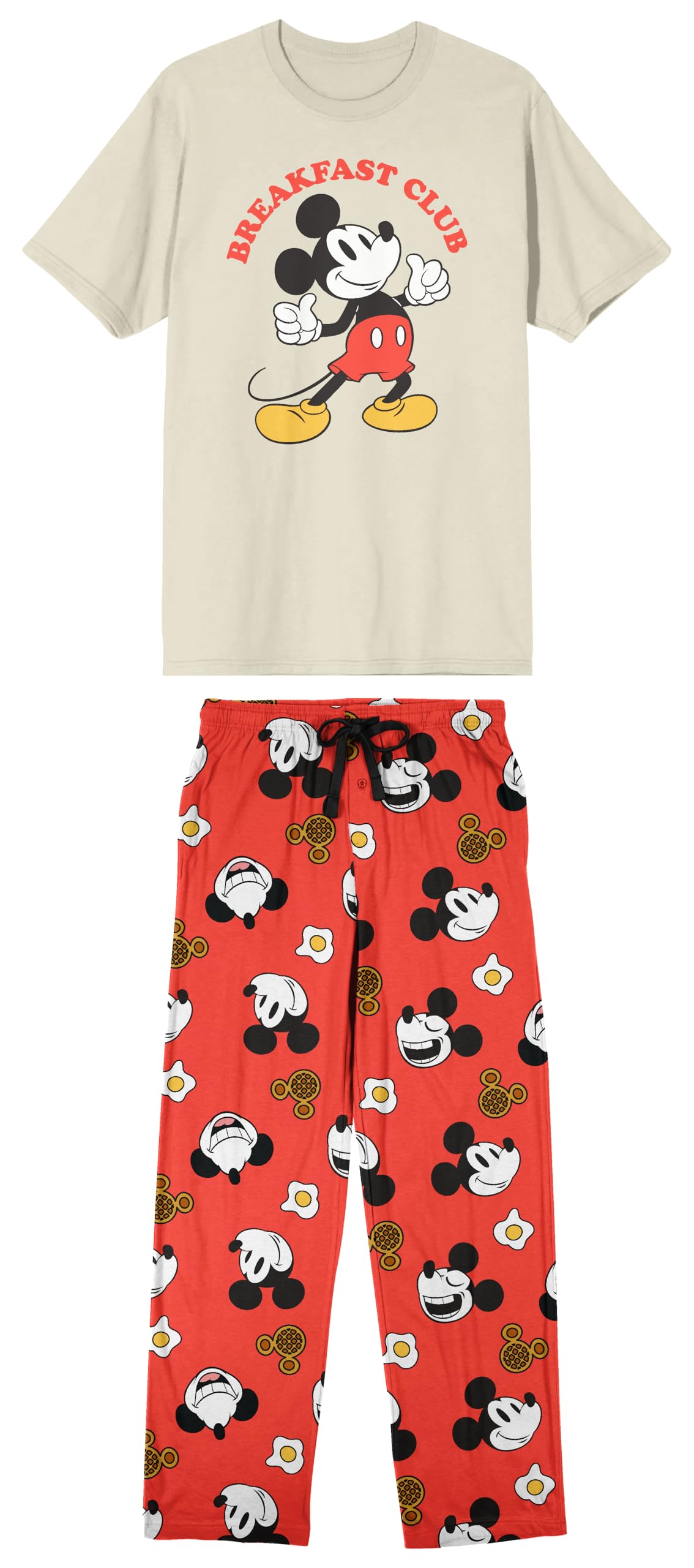 Disney Mickey Mouse Character Print Men's 2-Pack Pajama Set