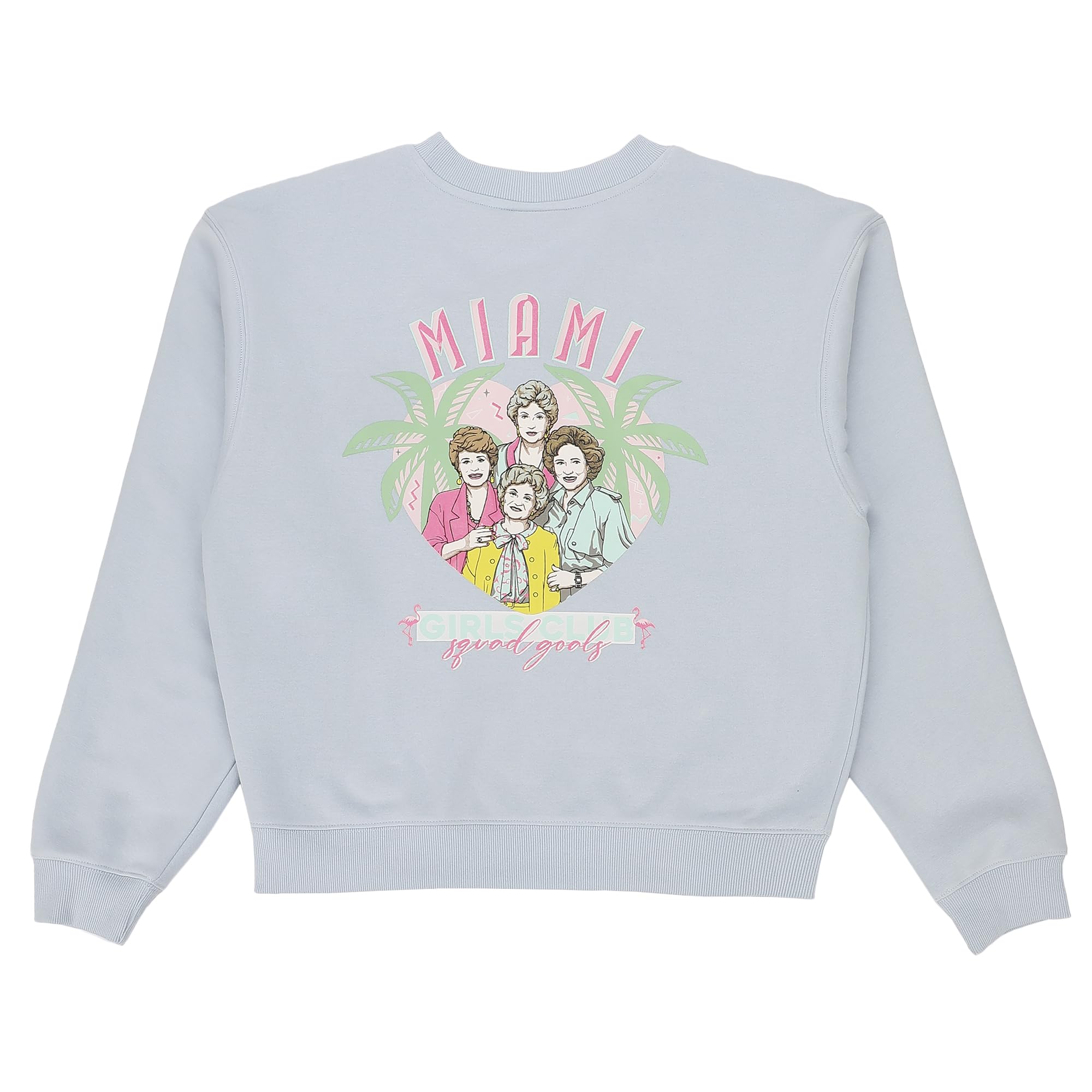 Golden Girls Miami Girls Club Women's Blue Crew Neck Long Sleeve Sweatshirt