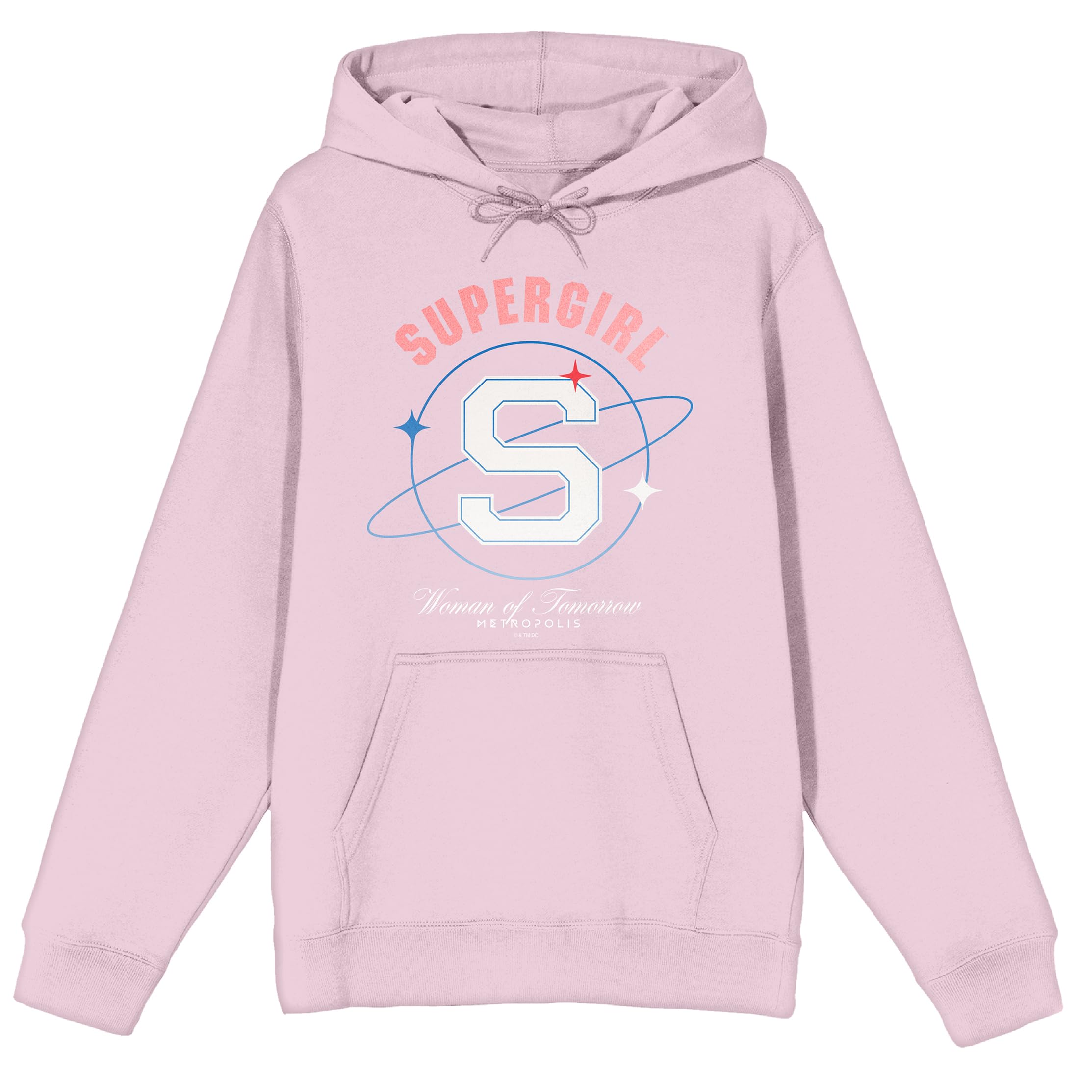Supergirl Women of Tomorrow Logo Women's Pink Graphic Hoodie