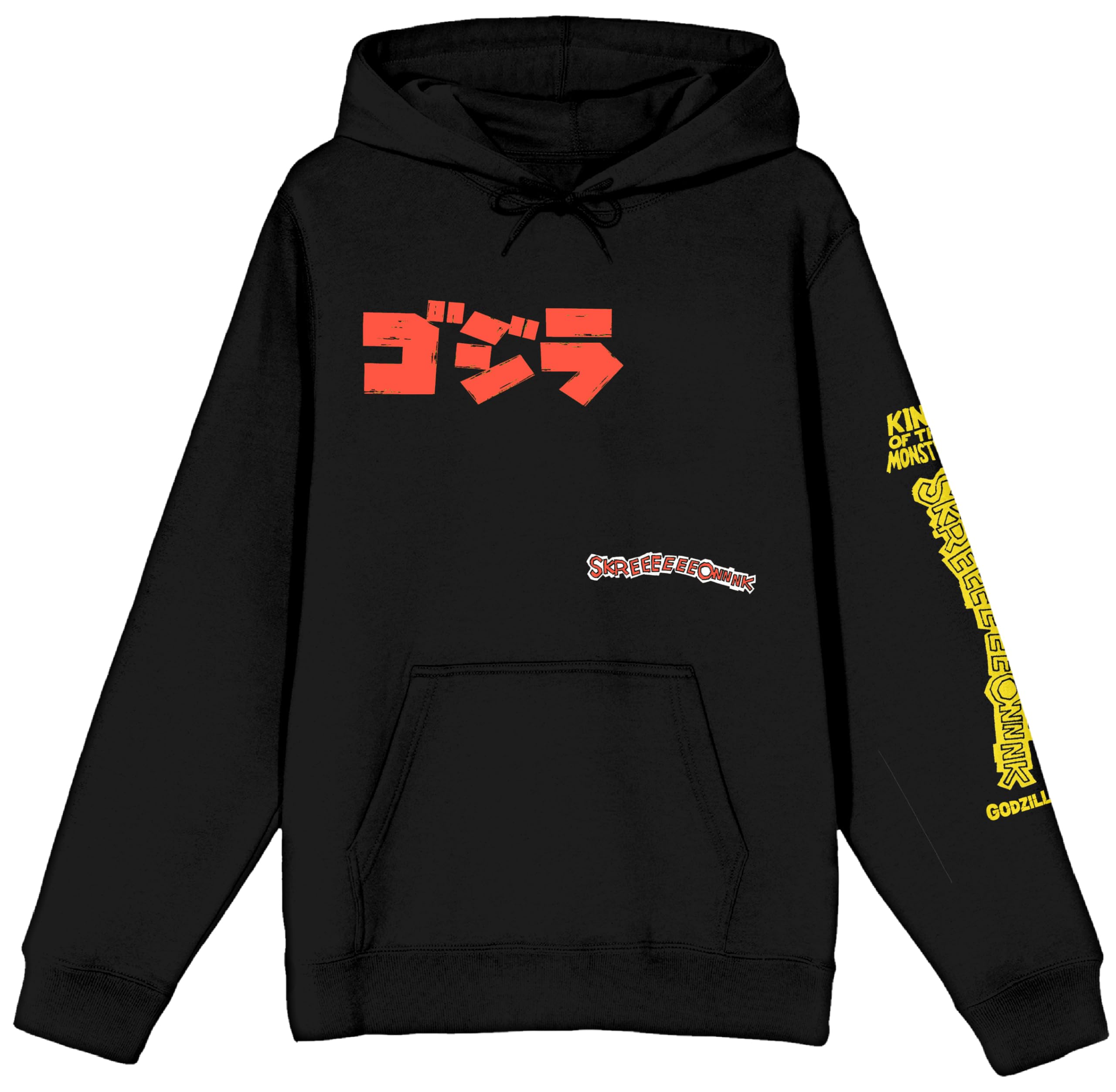 Godzilla Classic Kanji Poster Art Men's Black Long Sleeve Hoodie Sweatshirt