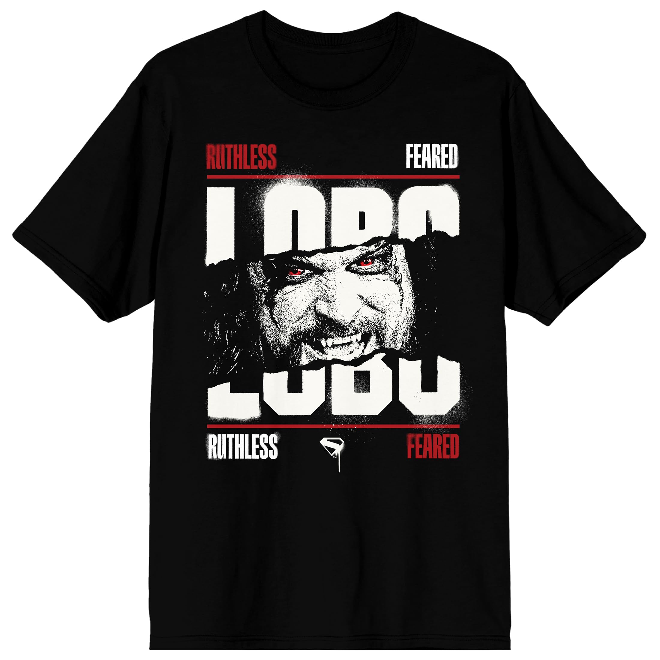 Supergirl Movie (2026) Lobo Burst Ruthless & Feared Men’s Black Crew Neck Short Sleeve T-shirt