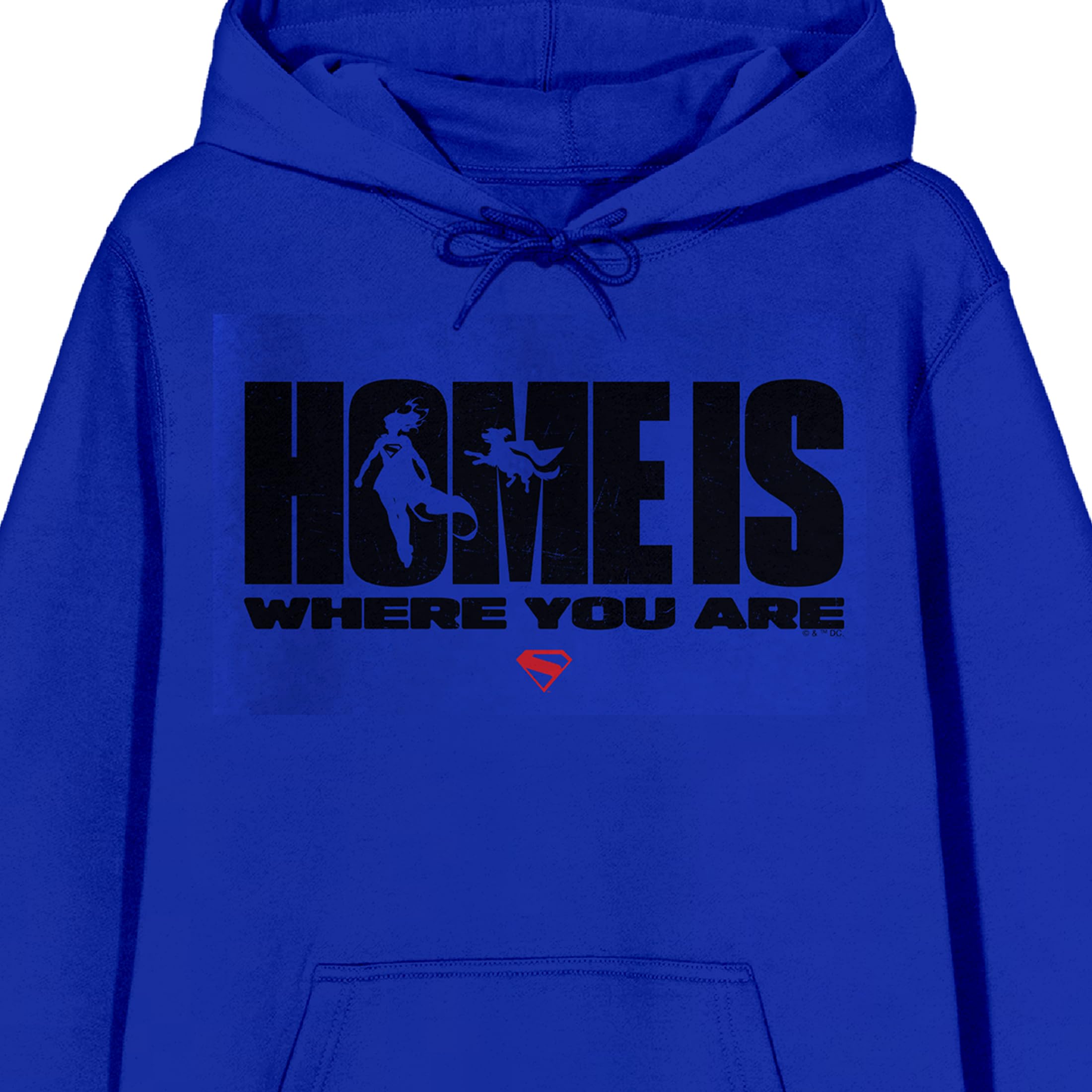 Supergirl Movie (2026) Home Is Wherever You Are Men’s Blue Long Sleeve Hooded Sweatshirt