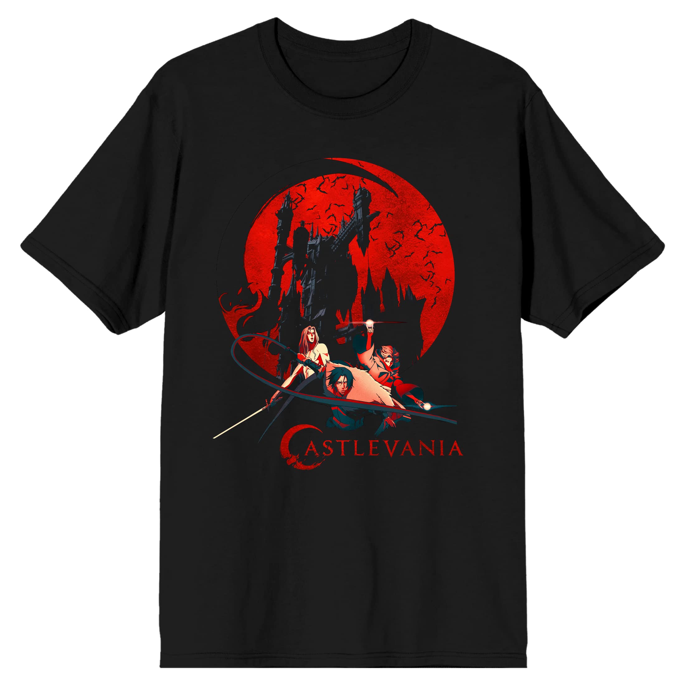 Castlevania Alucard, Trevor Belmont, and Sypha Belnades Men's Black Graphic Tee