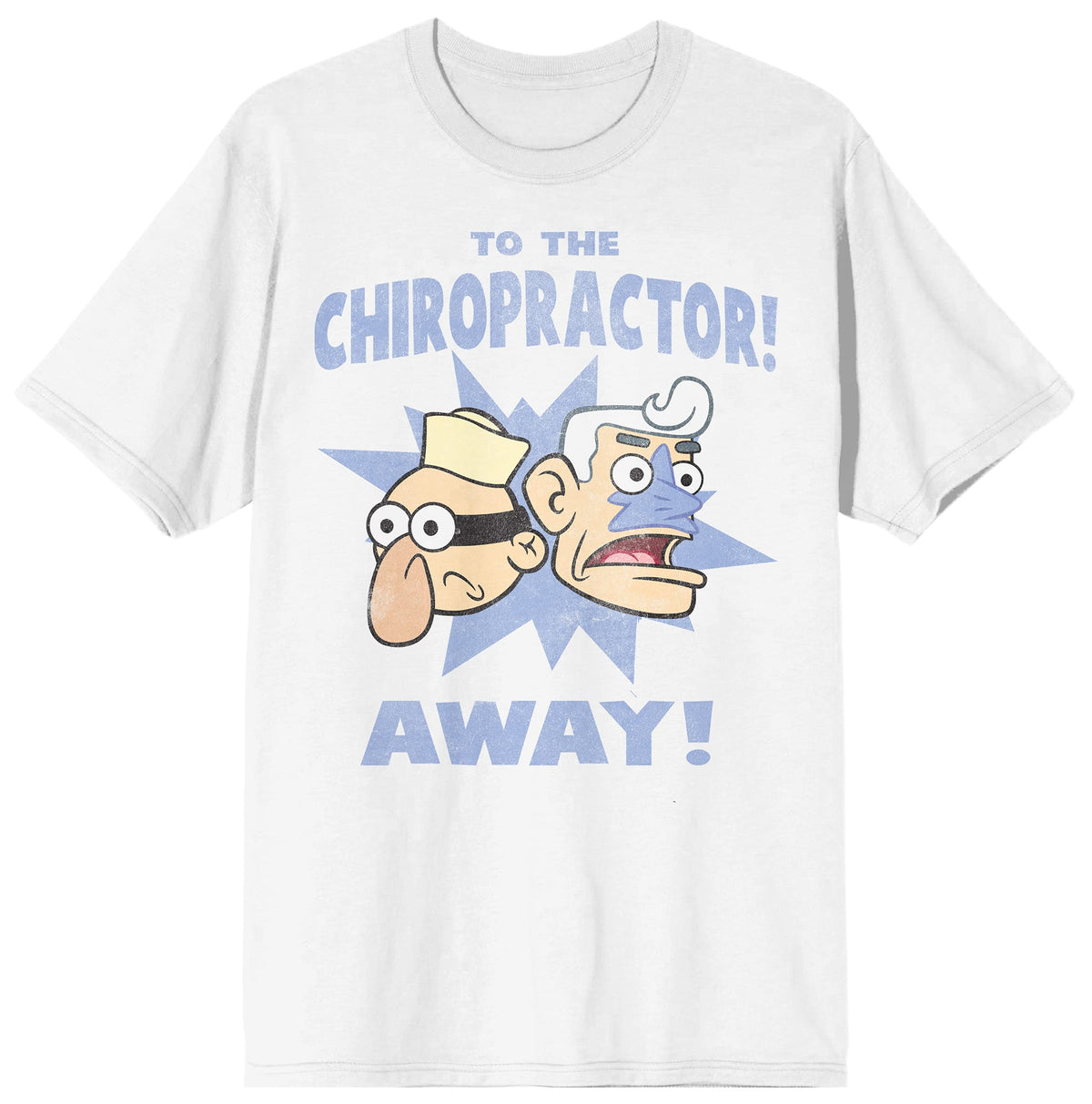 Spongebob Squarepants Barnacle Boy Chiropractor Mens White Graphic Tee