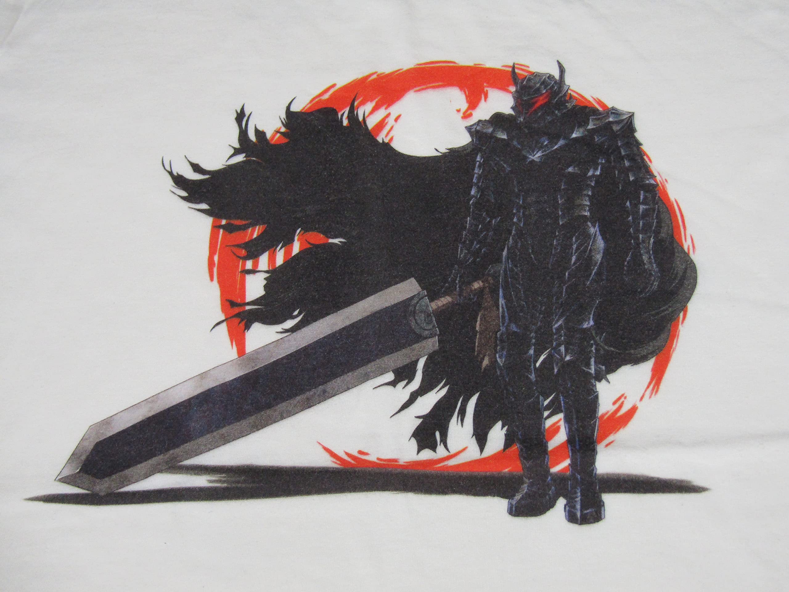 Berserk Anime Character Guts Men's White Graphic Print T-Shirt