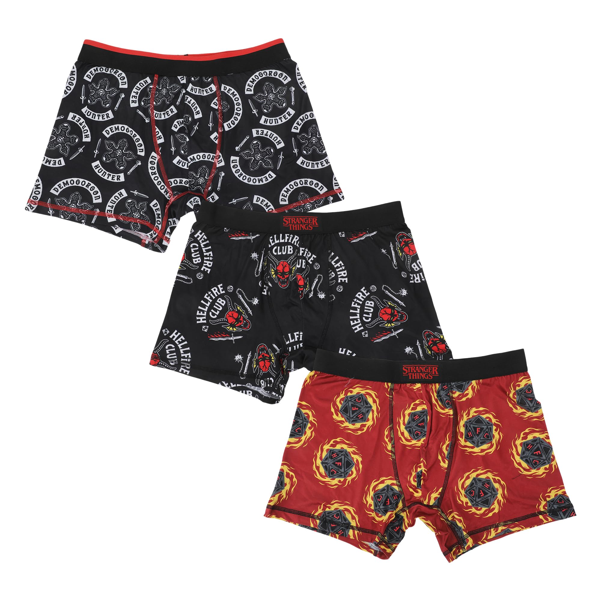 Stranger Things Hellfire Club Men's 3-Pack Boxer Briefs