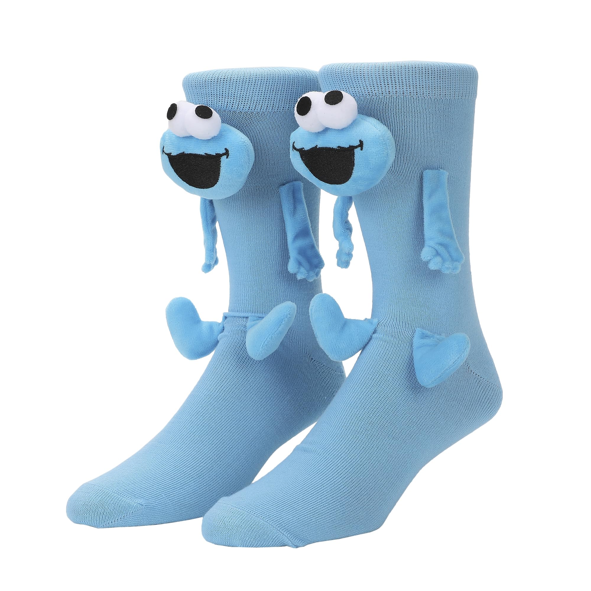 Sesame Street: Cookie Monster 3D Novelty Plush Casual Crew Socks