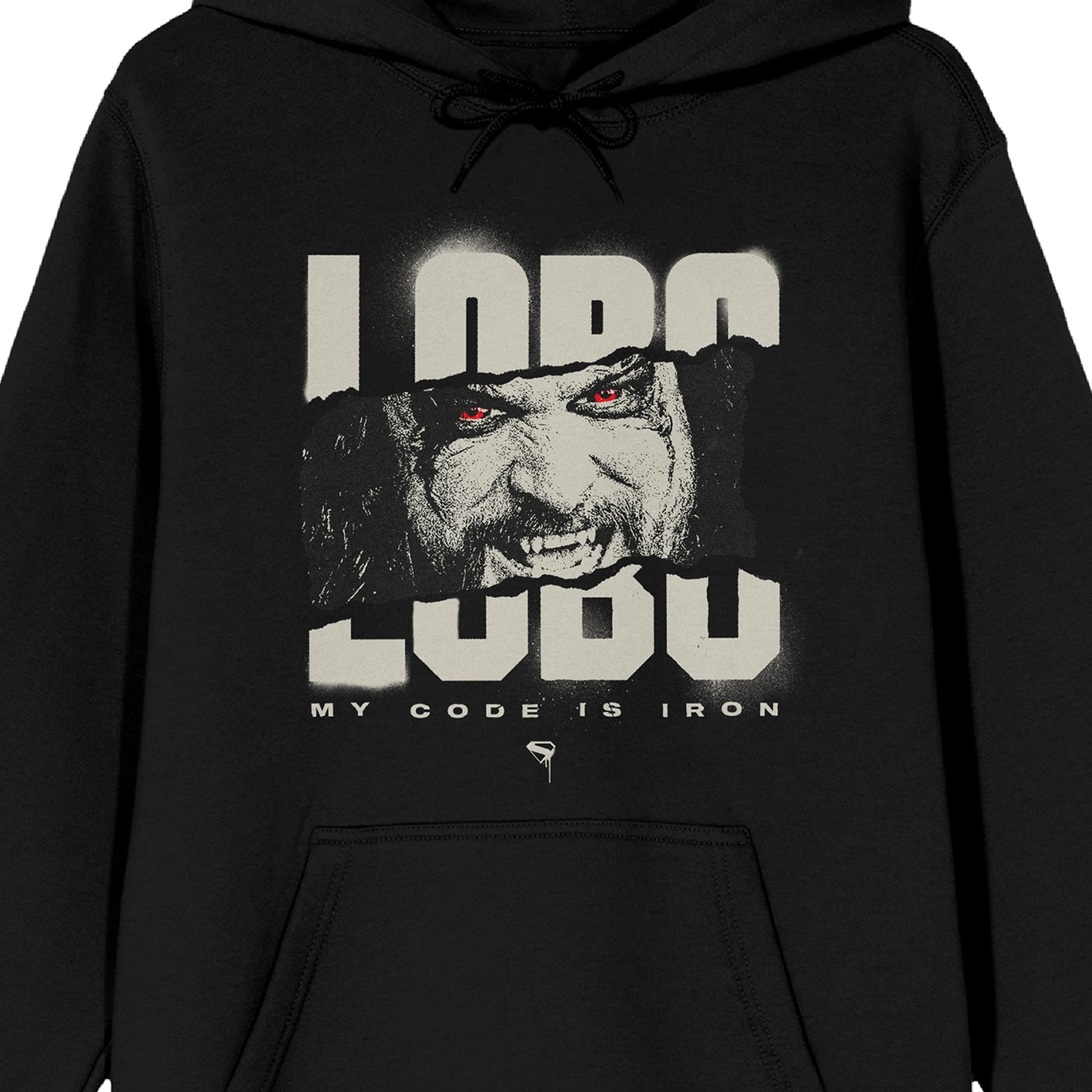 Supergirl Movie (2026) Lobo Burst My Code Is Iron Men’s Black Long Sleeve Hooded Sweatshirt