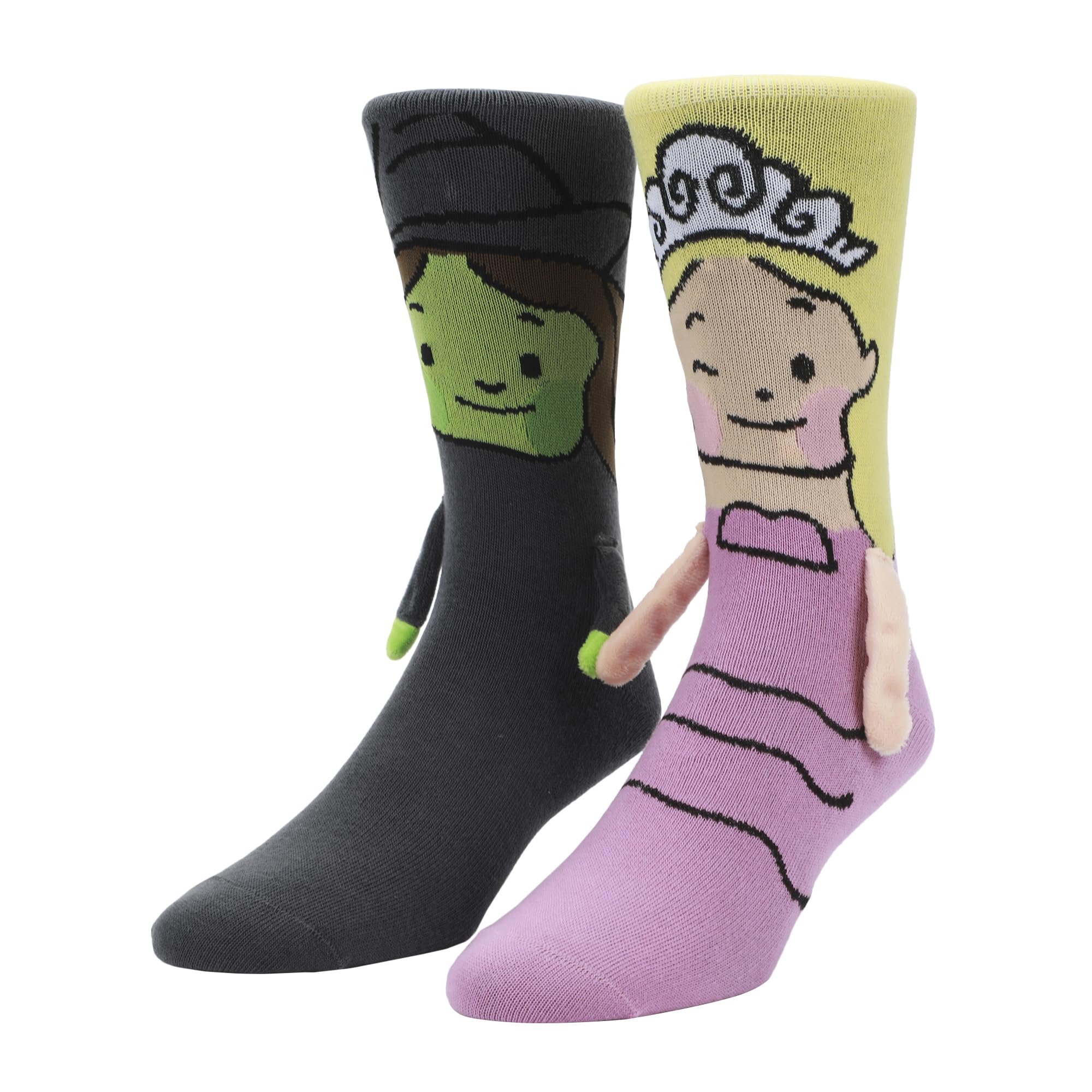Wicked Part 1 Elphaba & Glinda Women's Casual Crew Socks