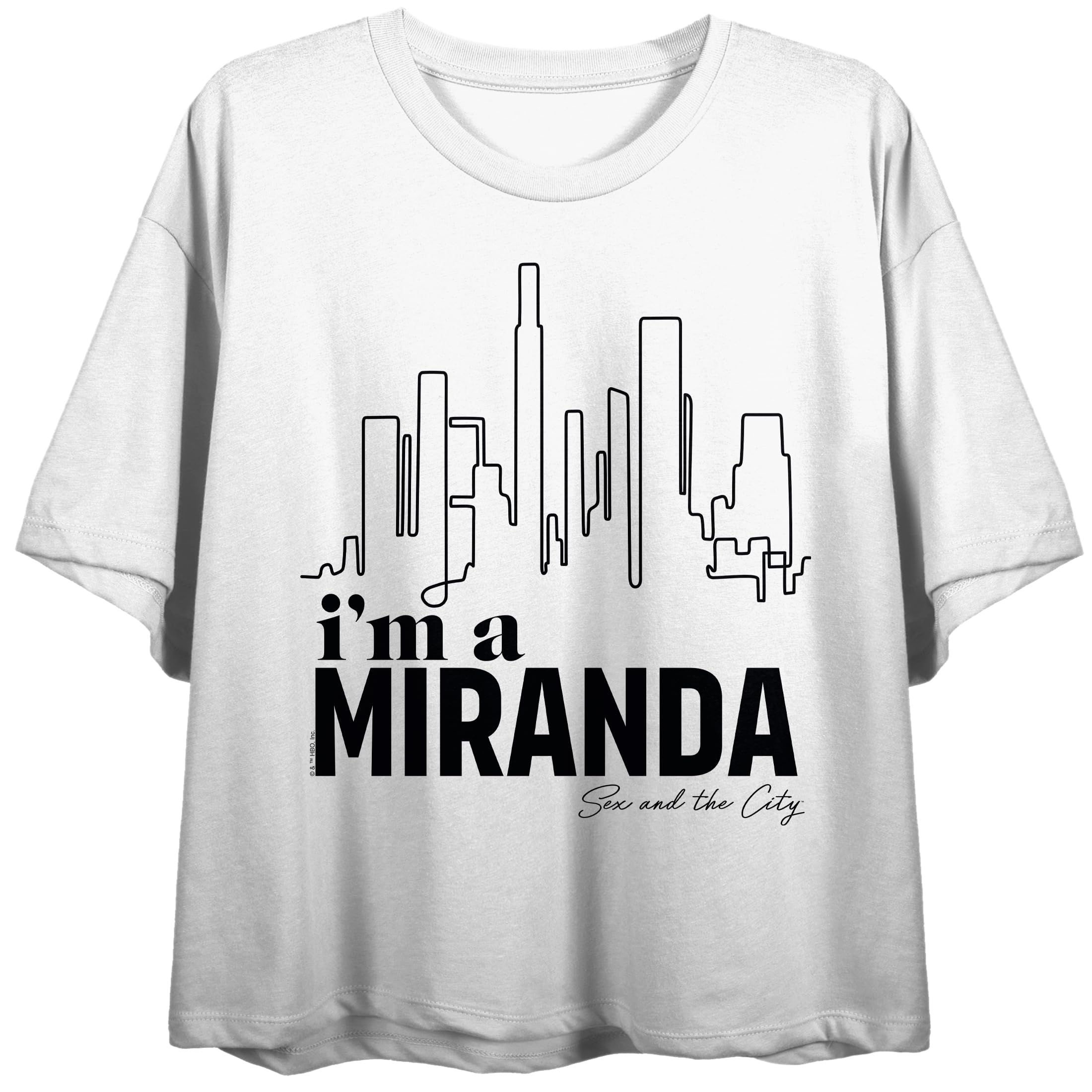 Sex and the City I'm A Miranda Women's White Crop Tee