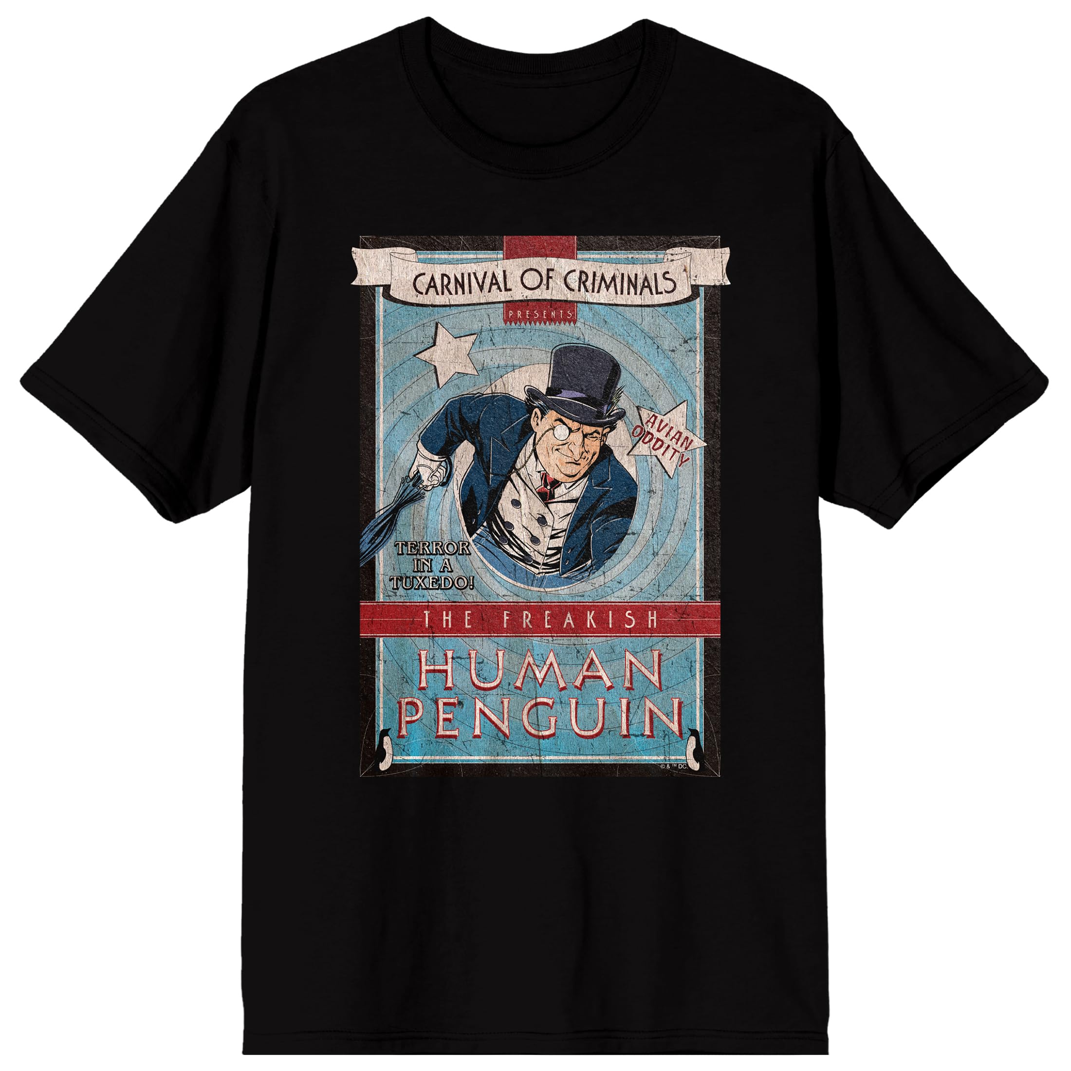 Batman The Freakish Human Penguin Men's Black Short Sleeve Tee