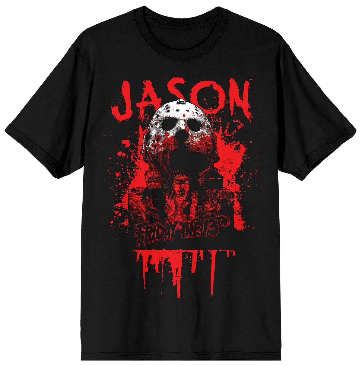 Friday the 13th Jason Voorhees Men's Black Graphic T-shirt