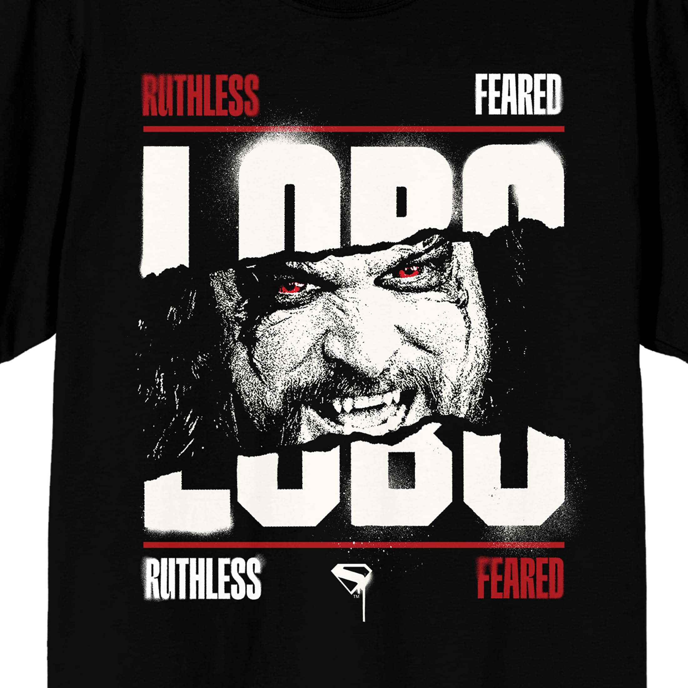 Supergirl Movie (2026) Lobo Burst Ruthless & Feared Men’s Black Crew Neck Short Sleeve T-shirt