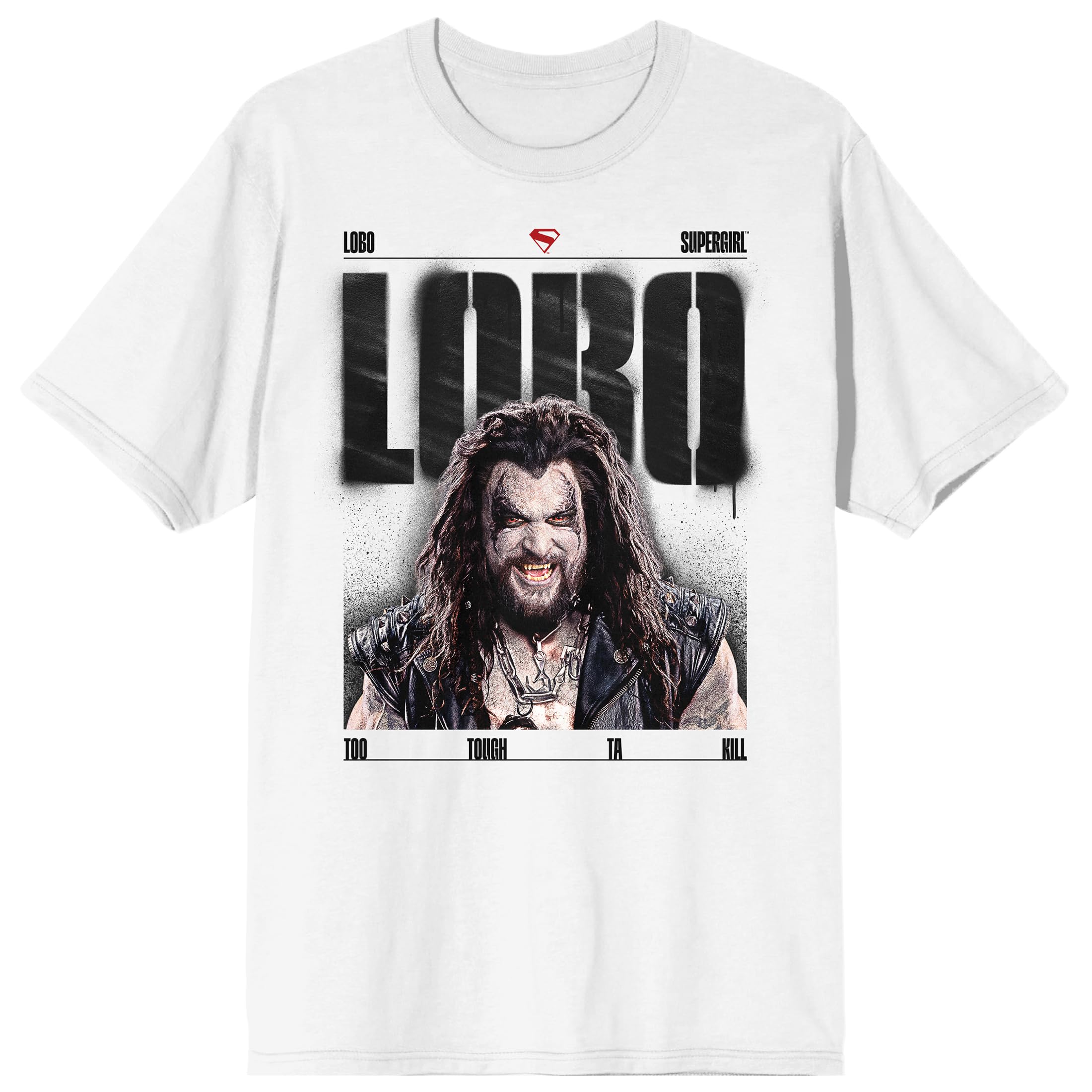 Supergirl Movie (2026) Lobo Too Tough To Kill Poster Art Men’s White Crew Neck Short Sleeve T-shirt
