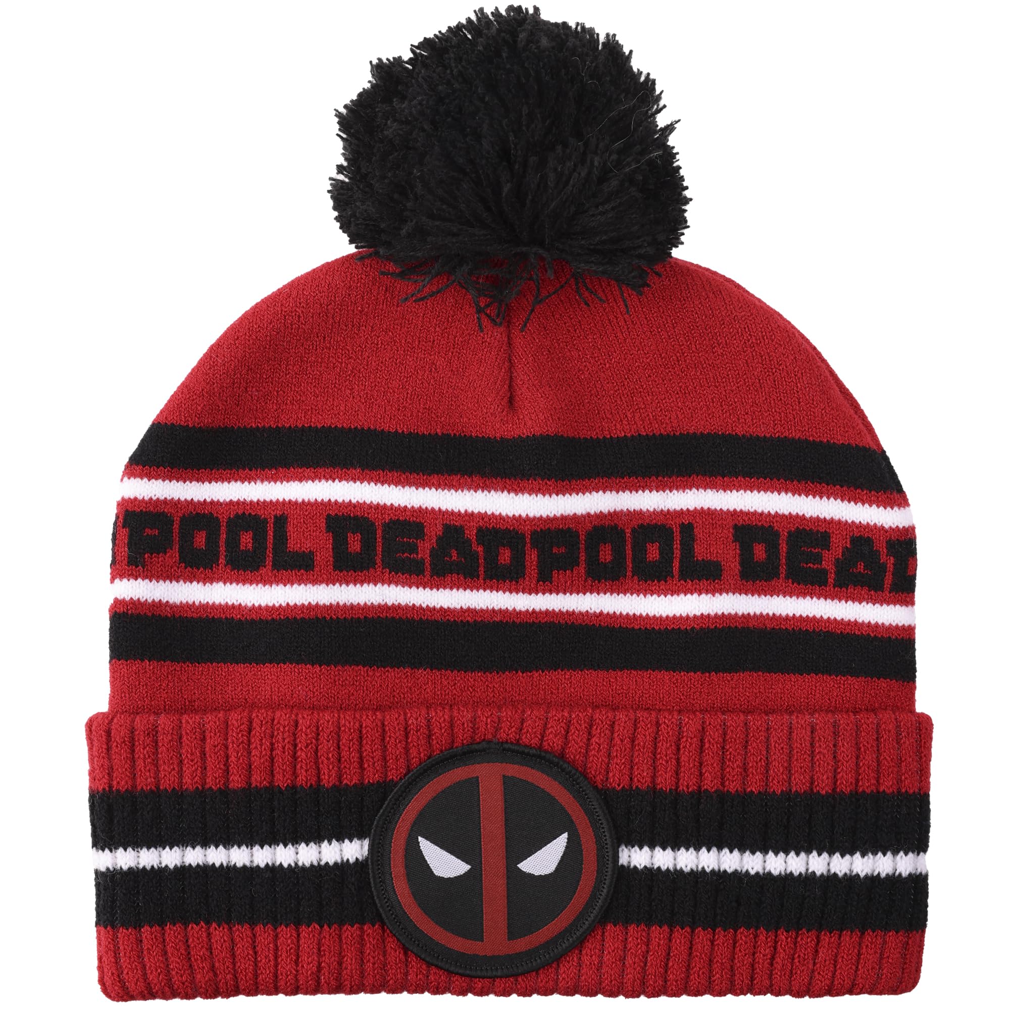 Deadpool Logo Red & Black Cuff Beanie
