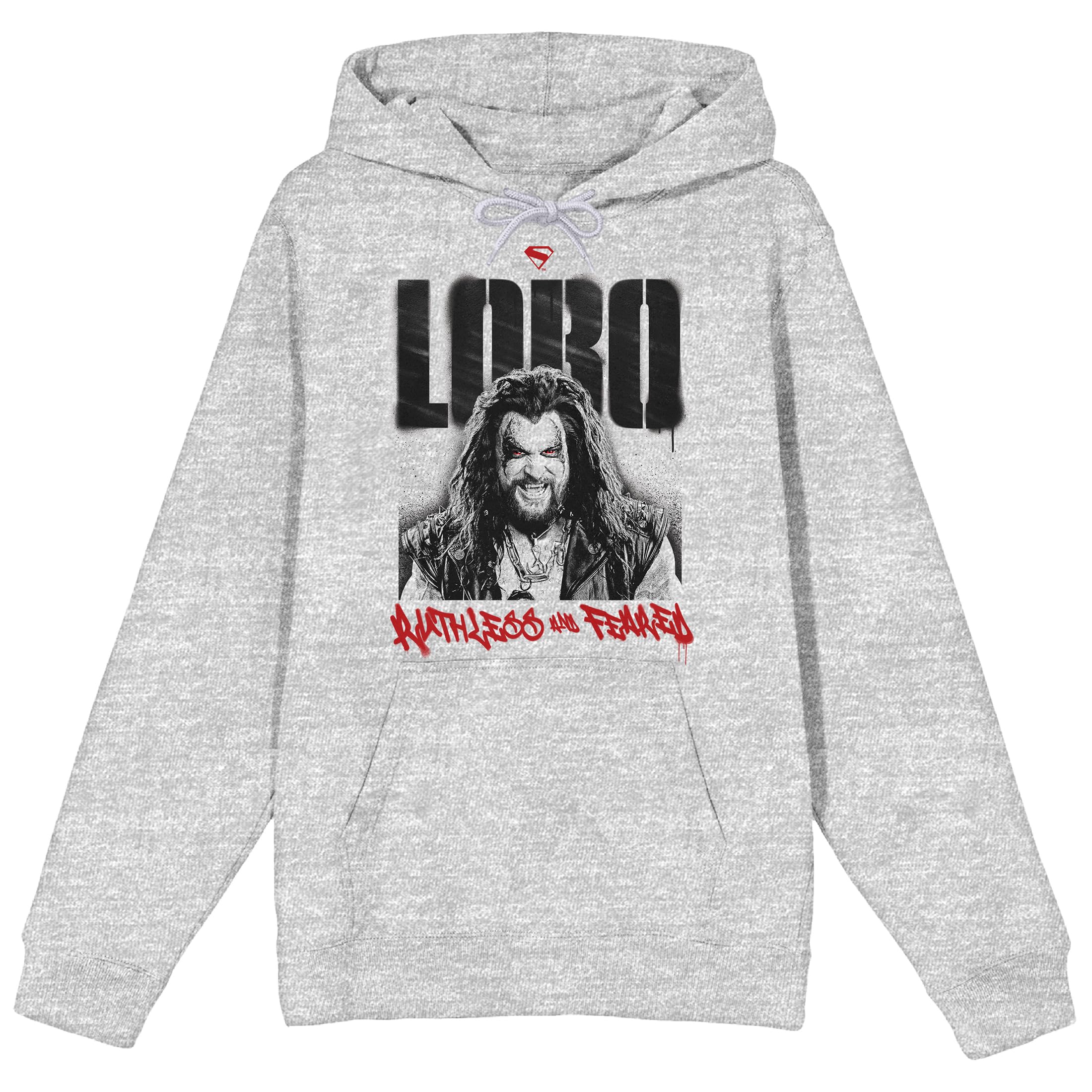 Supergirl Movie (2026) Lobo Ruthless And Feared Graffiti Men’s Athletic Heather Long Sleeve Hooded Sweatshirt