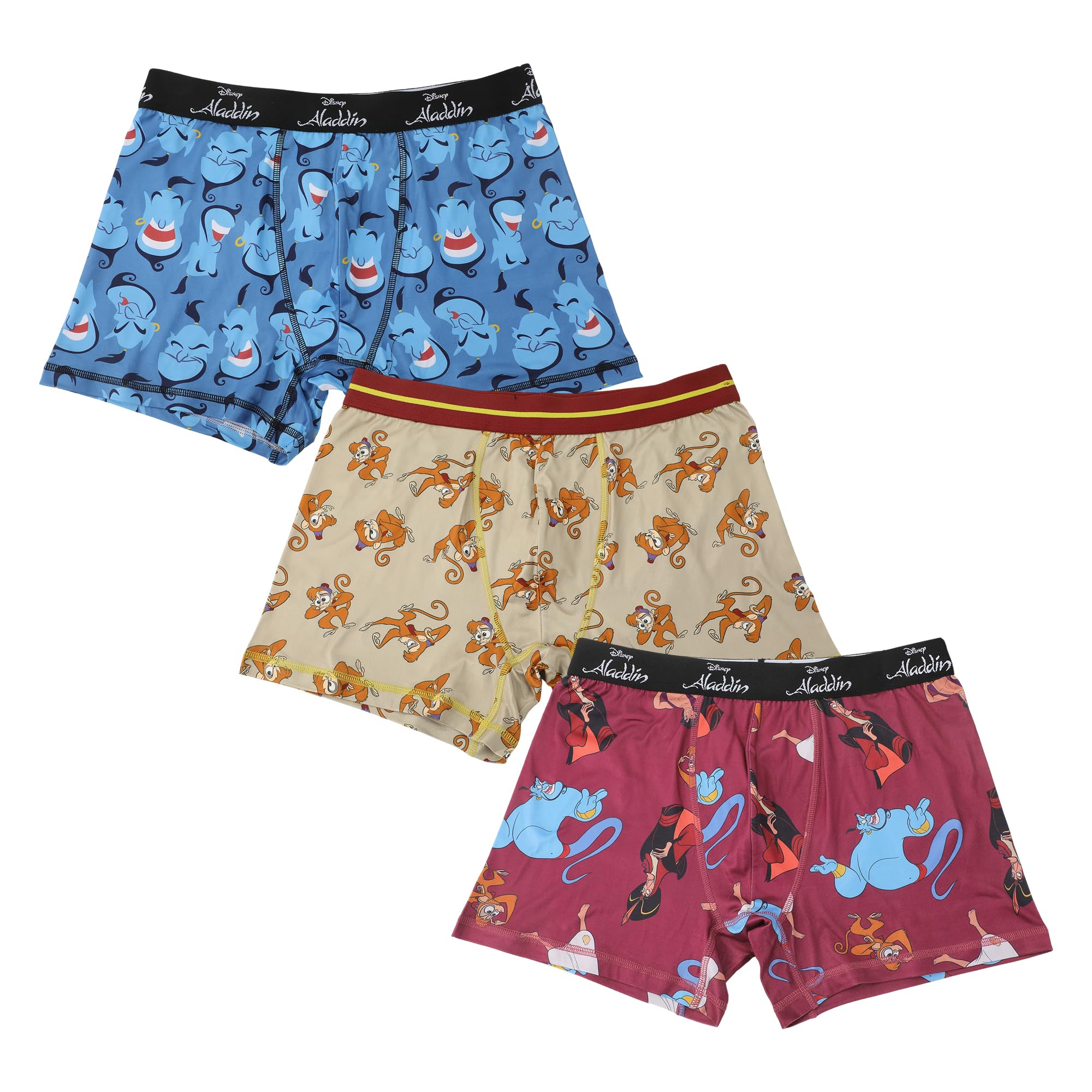 Disney Aladdin Character Print Men's 3-Pack Boxer Briefs