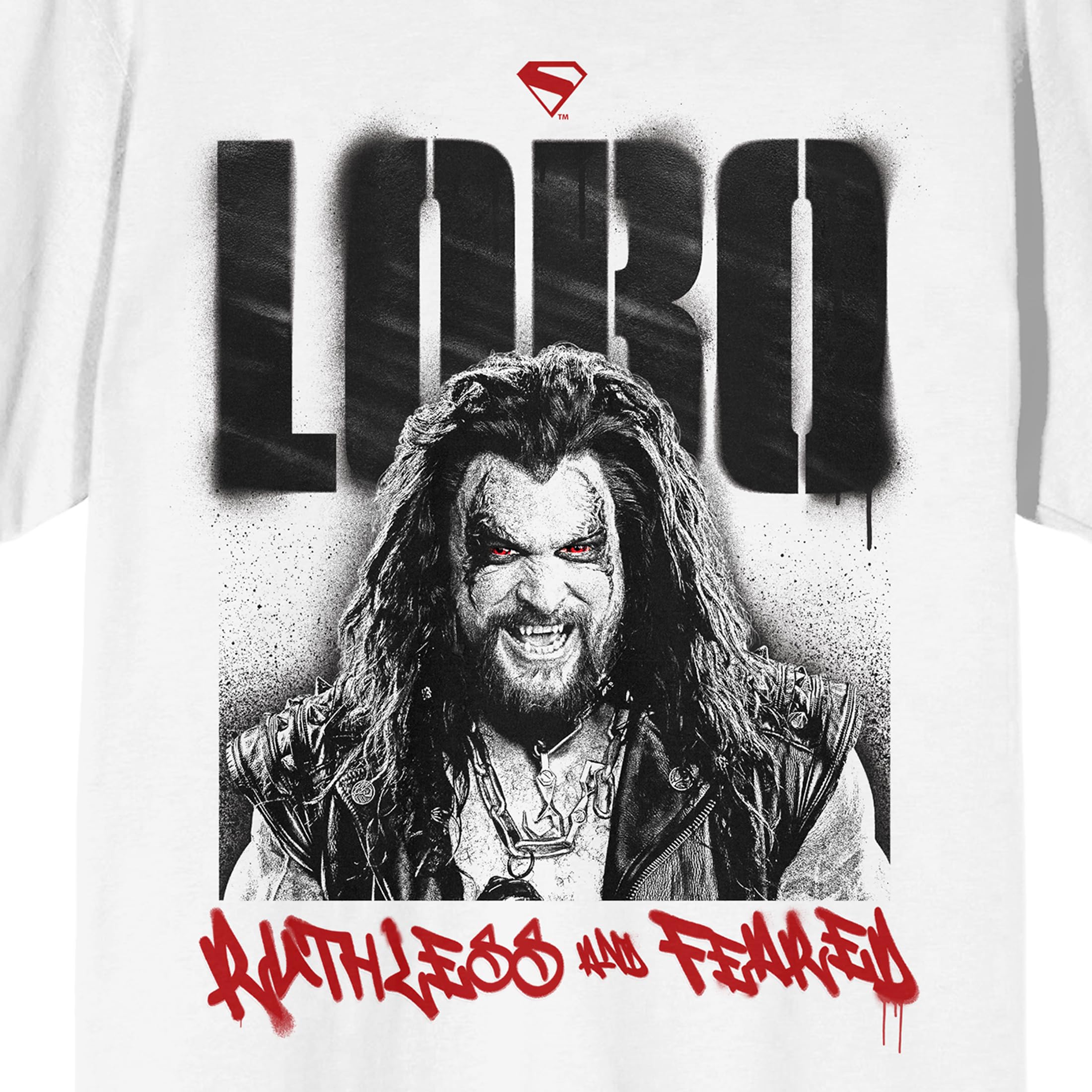 Supergirl Movie (2026) Lobo Ruthless And Feared Graffiti Men’s White Crew Neck Short Sleeve T-shirt