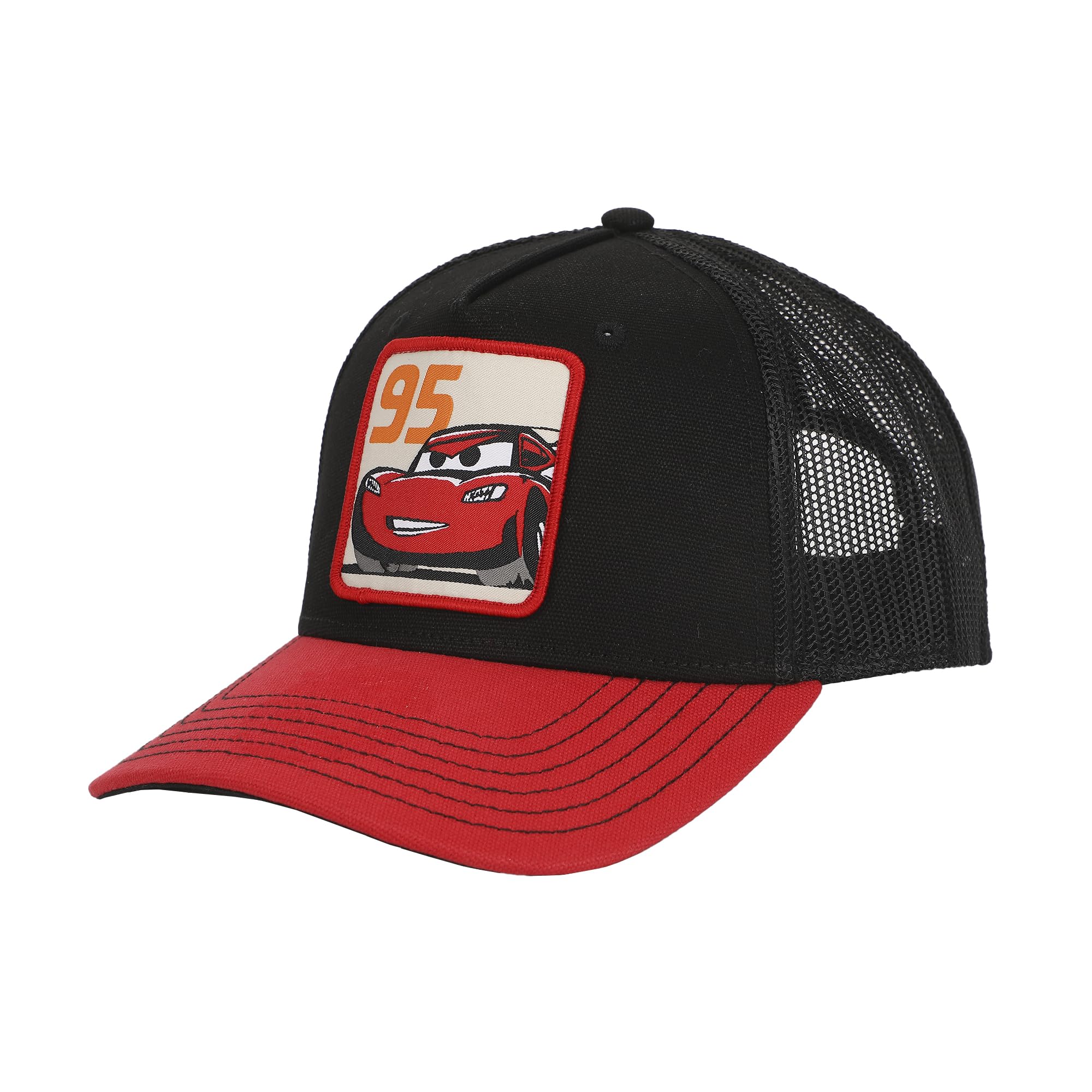 Cars Mcqueen Woven Patch Canvas And Mesh B5 Trucker