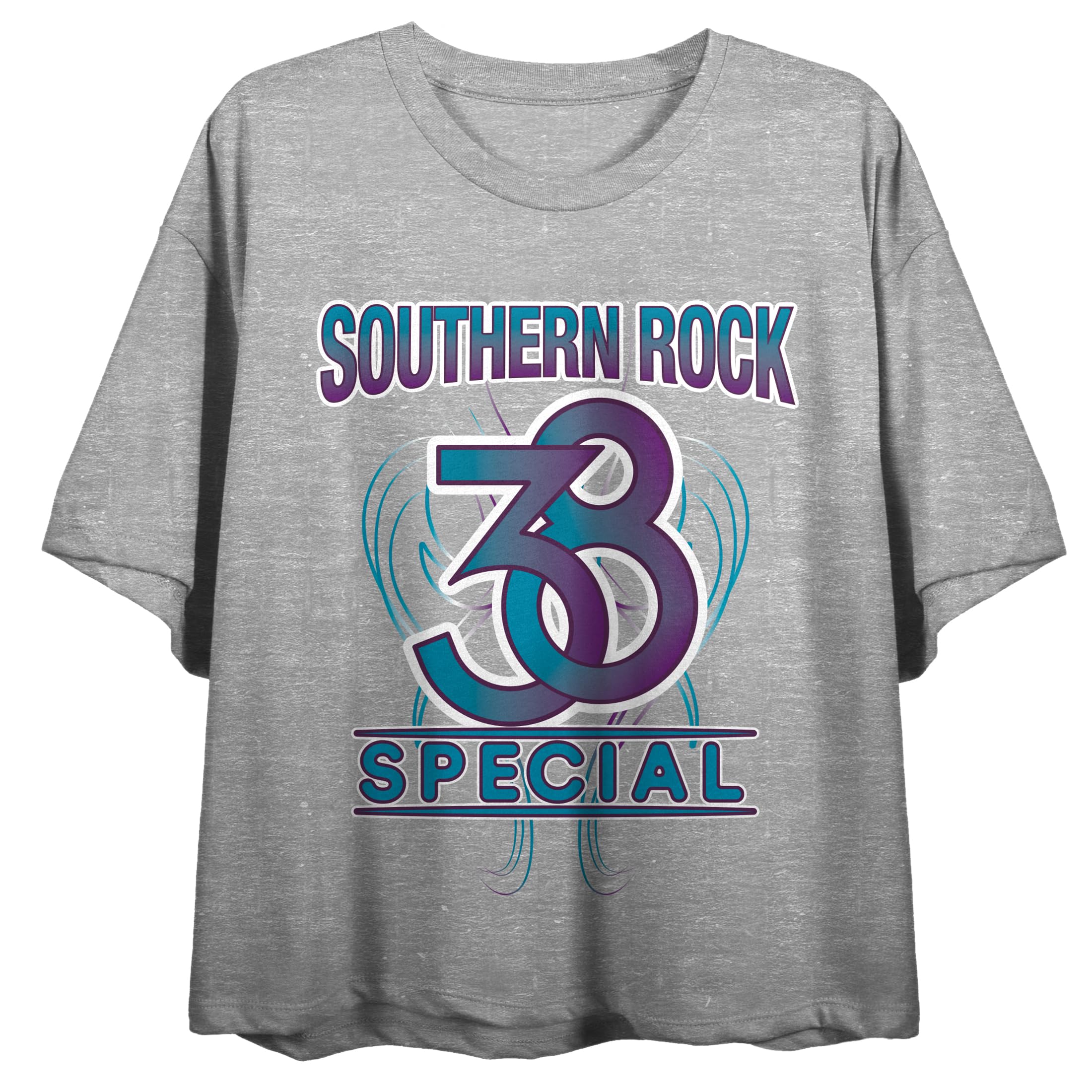 38 Special Southern Rock Women's Heather Gray Crop Tee