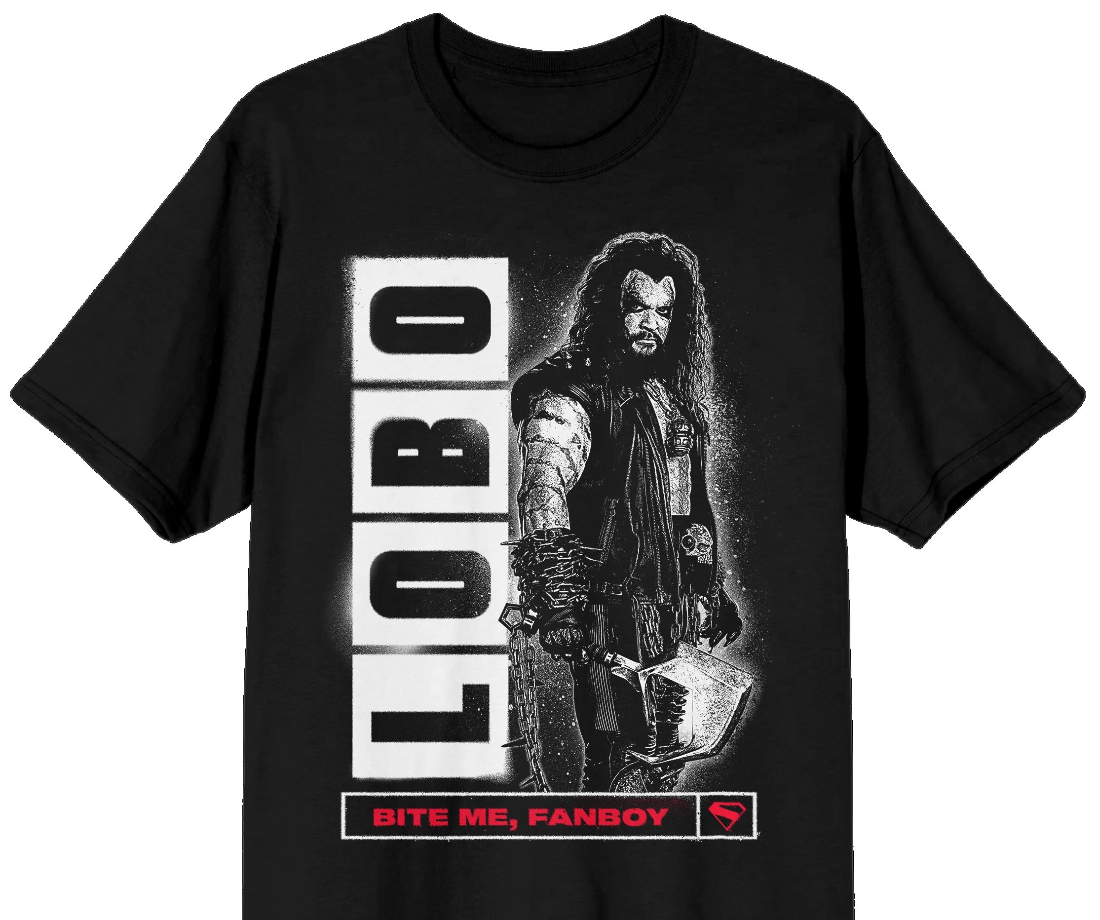 Supergirl Movie (2026) Lobo Bite Me Fanboy Men’s Black Crew Neck Short Sleeve T-shirt