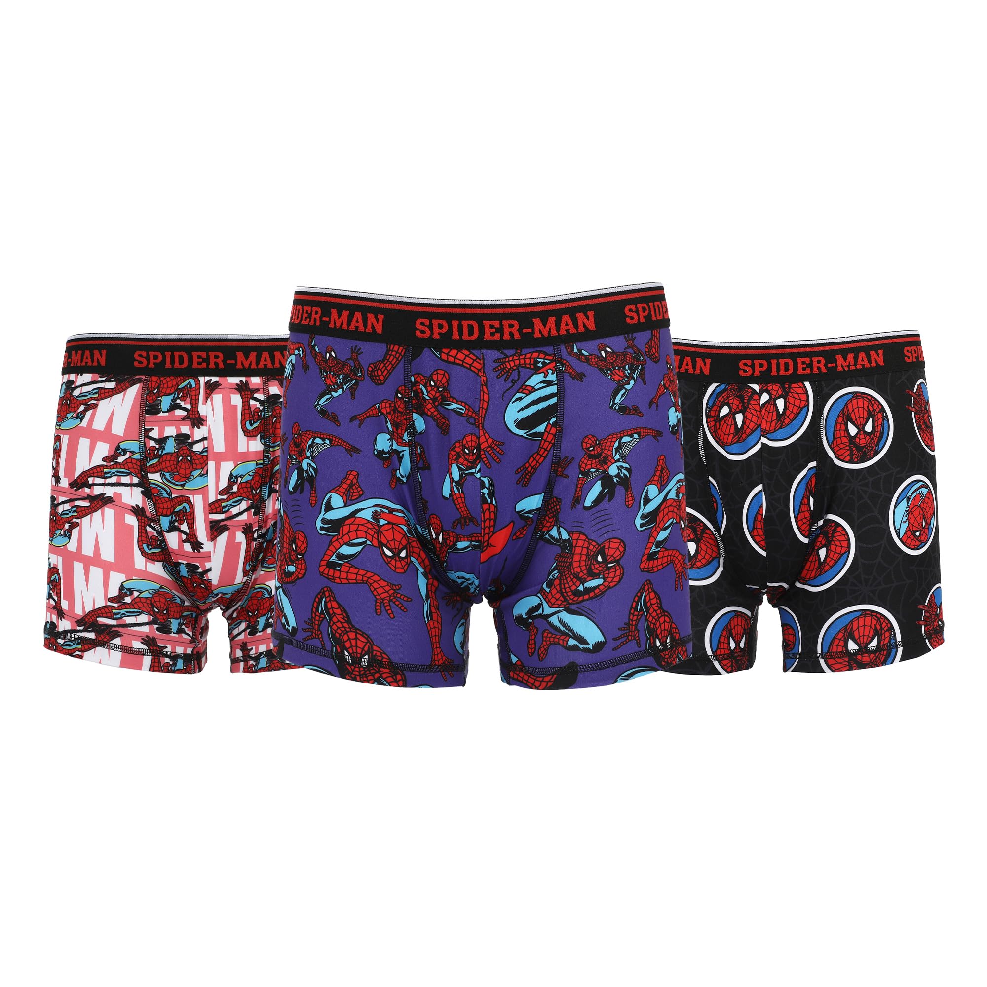 Spider-Man Classic All-Over Character Print Men's 3-Pack Boxer Briefs