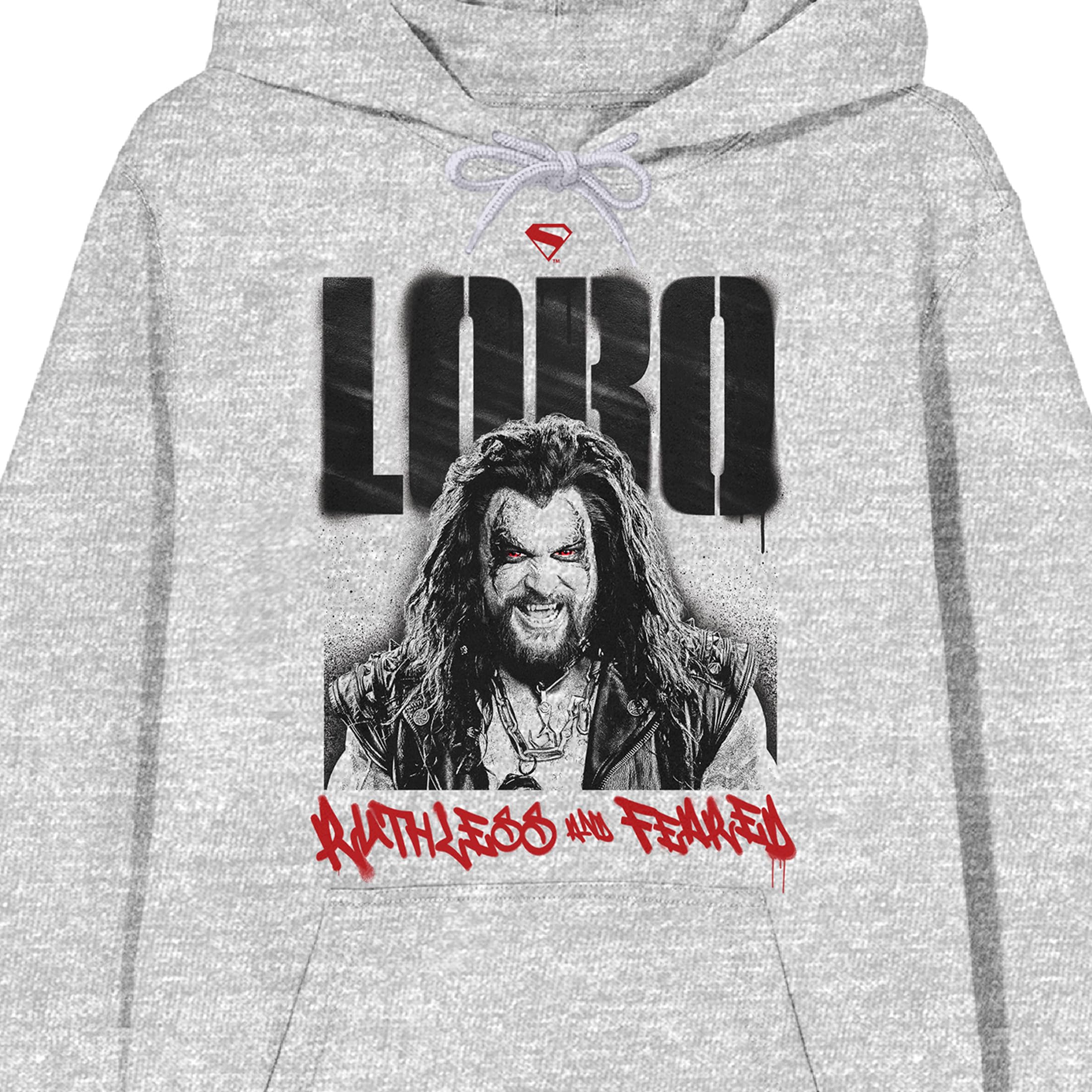Supergirl Movie (2026) Lobo Ruthless And Feared Graffiti Men’s Athletic Heather Long Sleeve Hooded Sweatshirt
