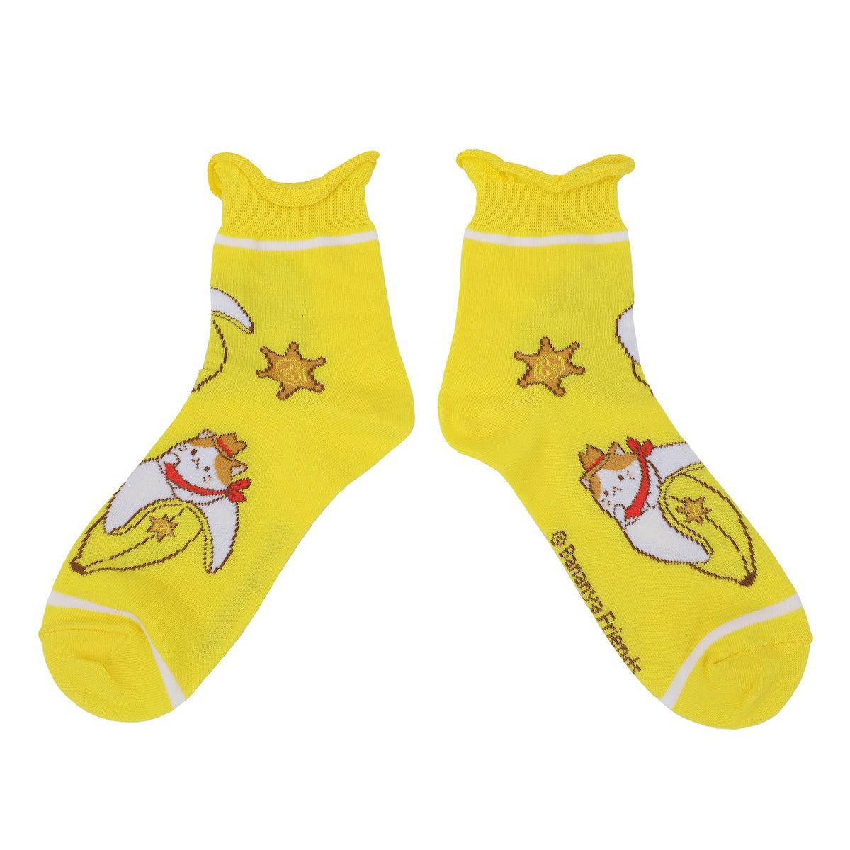 Bananya Character Art Women's 3-Pair Casual Quarter Crew Socks