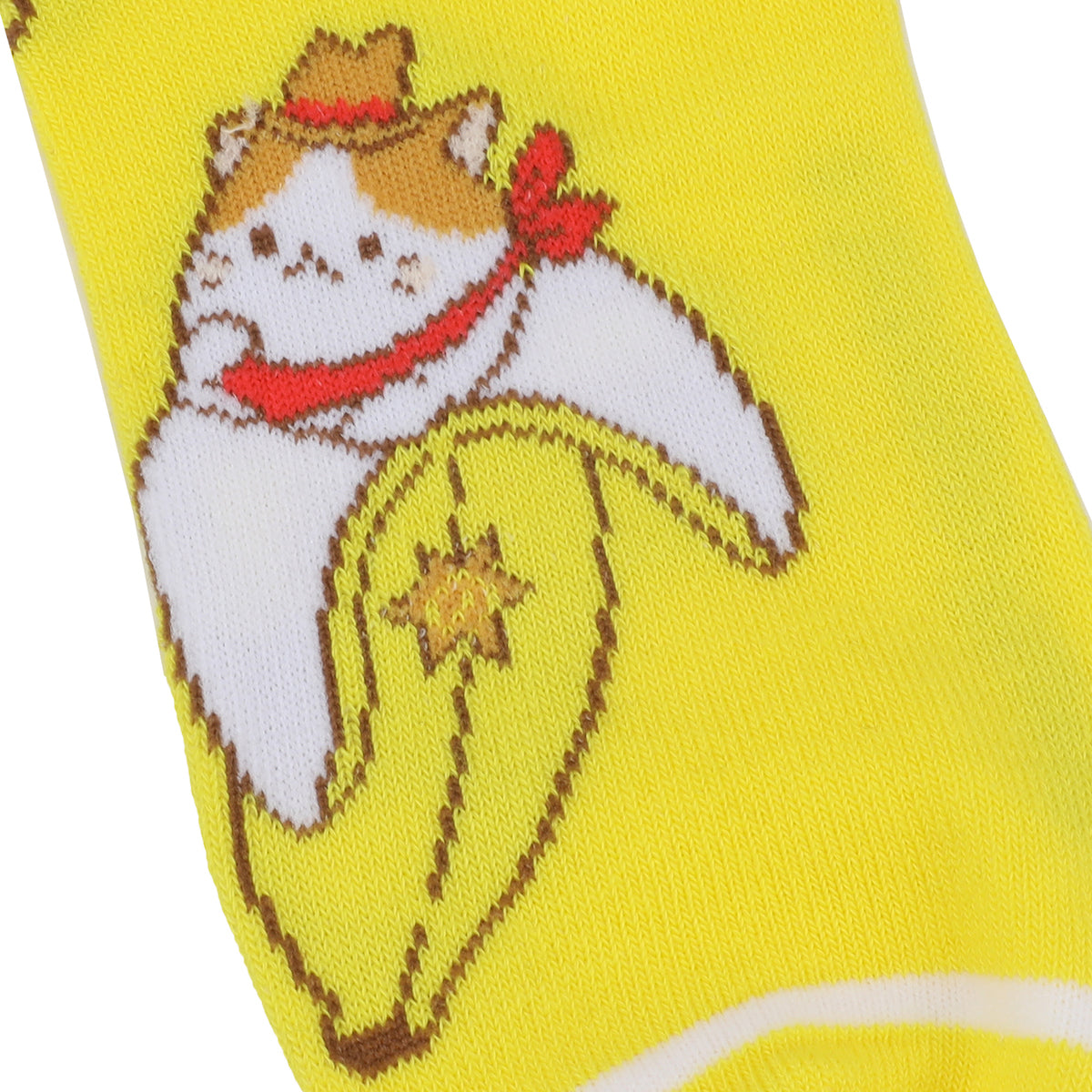 Bananya Character Art Women's 3-Pair Casual Quarter Crew Socks