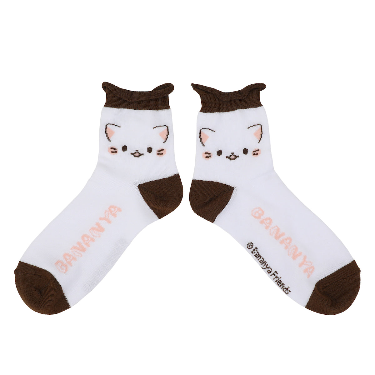Bananya Character Art Women's 3-Pair Casual Quarter Crew Socks