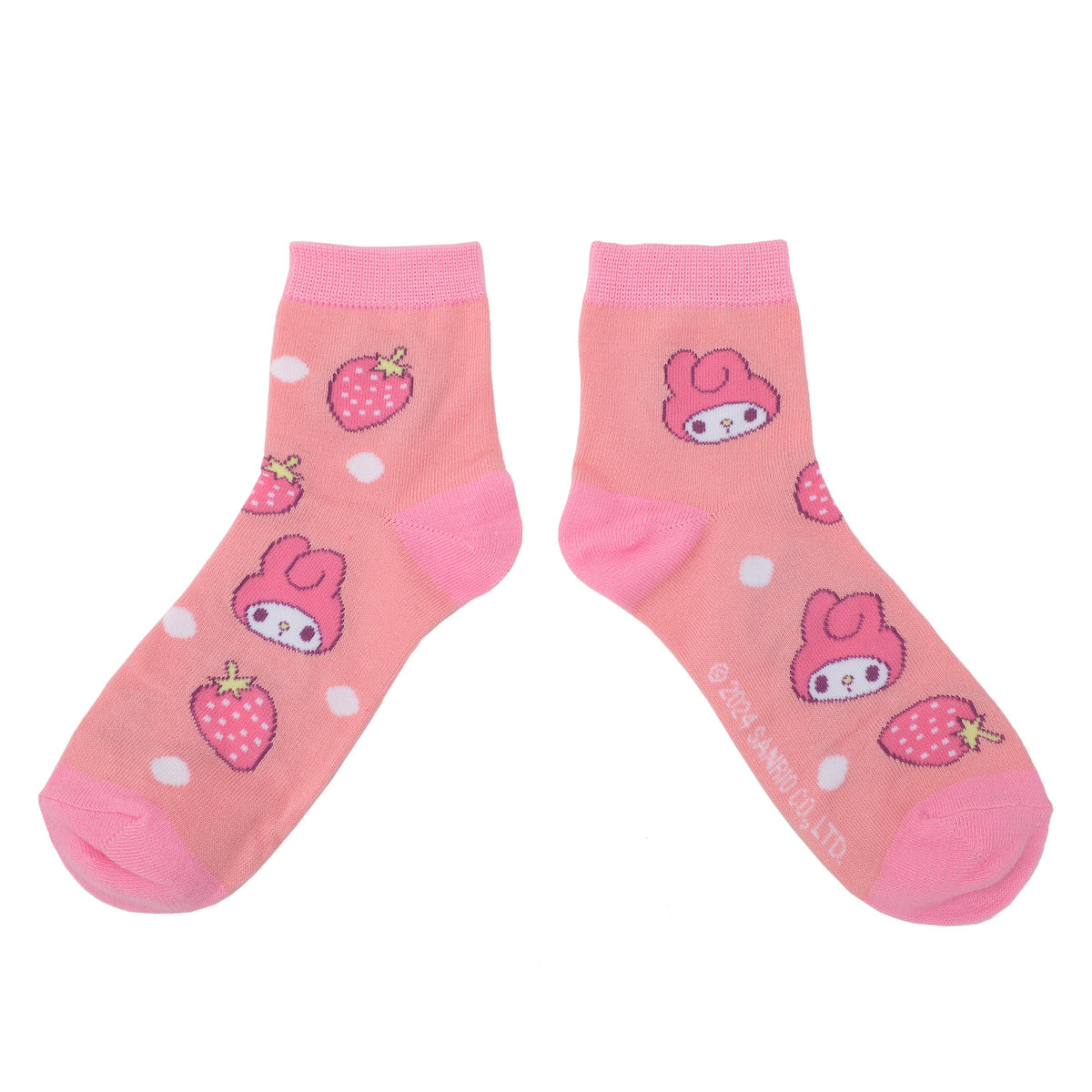 Hello Kitty & Friends Character Print Women's 3-Pair Casual Quarter Crew Socks