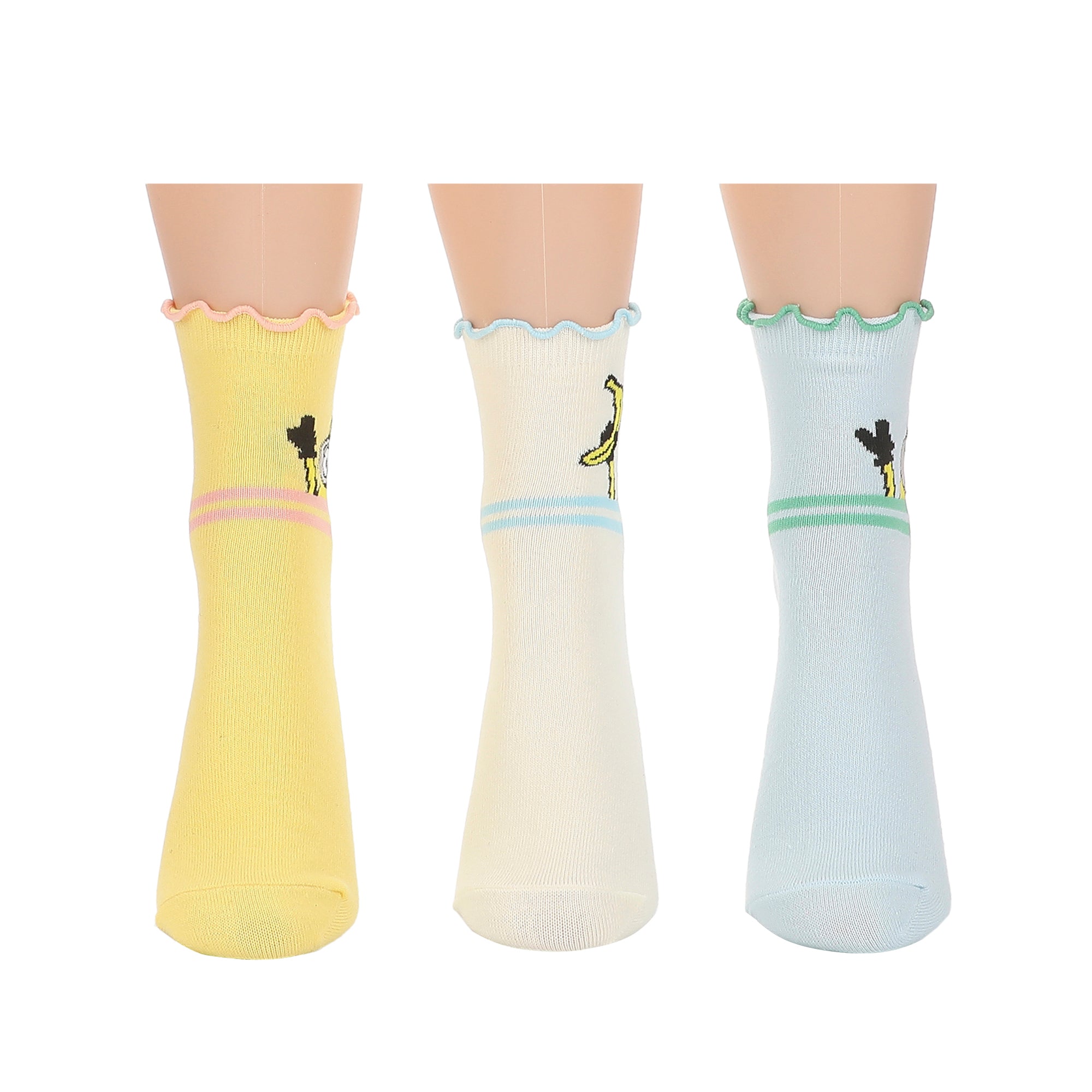 Minions Minions Peekaboo Womens Casual Quarter Crews 3 pack