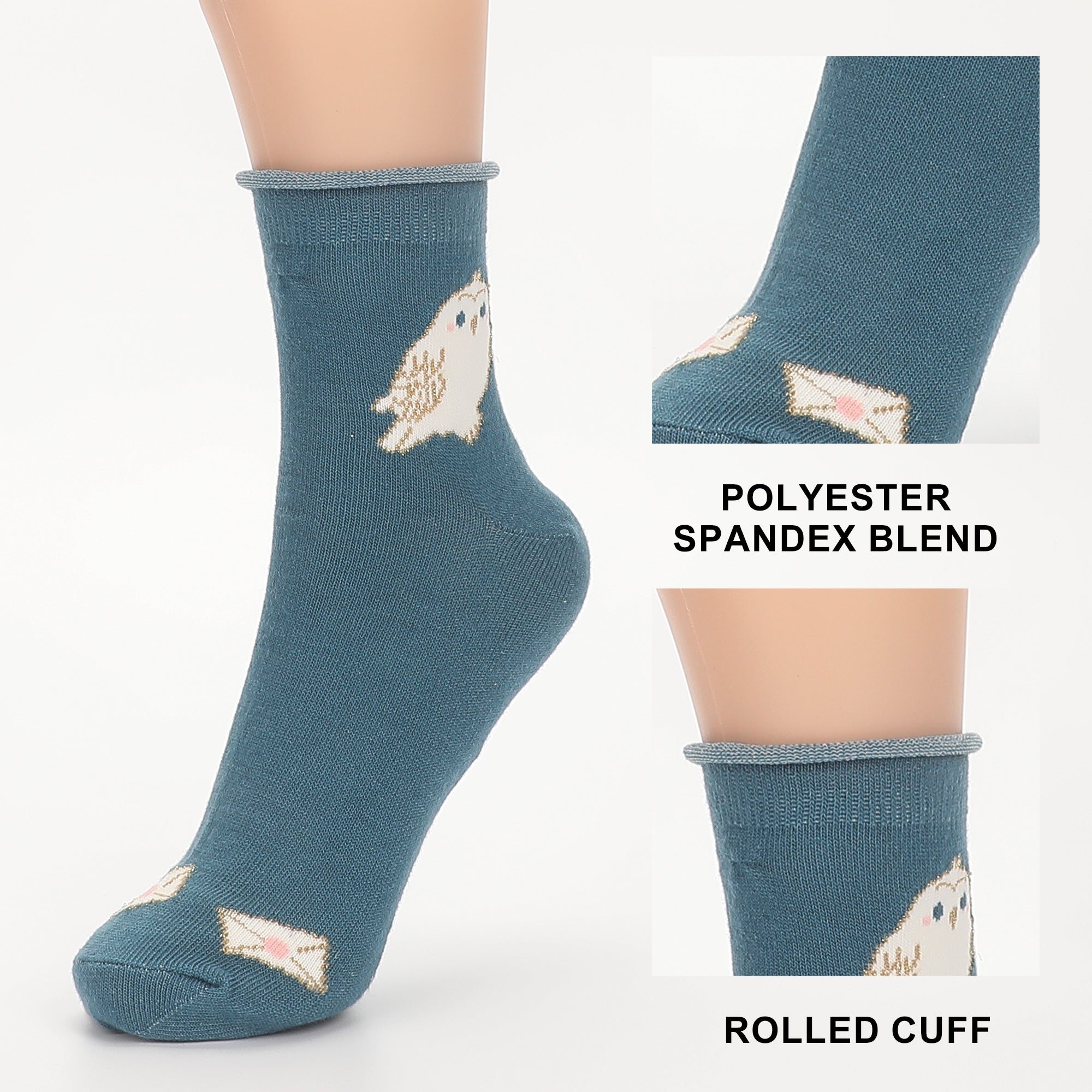 Harry Potter Hogwarts Holiday Womens Casual Quarter Crew Socks 3 Pack