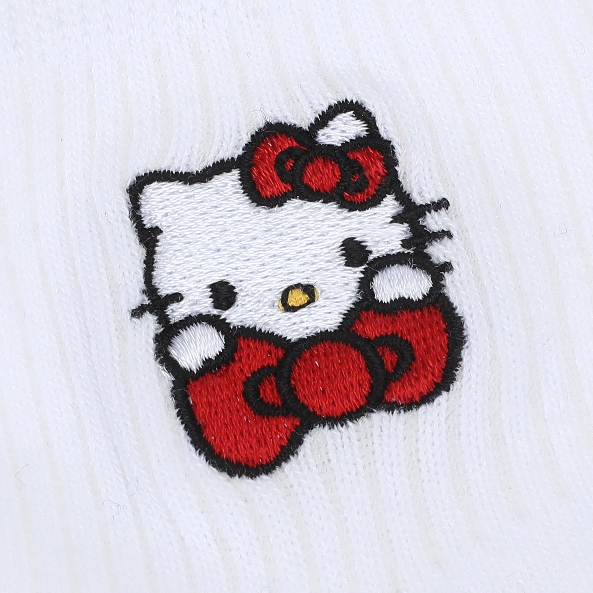 Hello Kitty Character Art Women’s 4-Pair Pack Ruffle Cuff Quarter Crew Socks