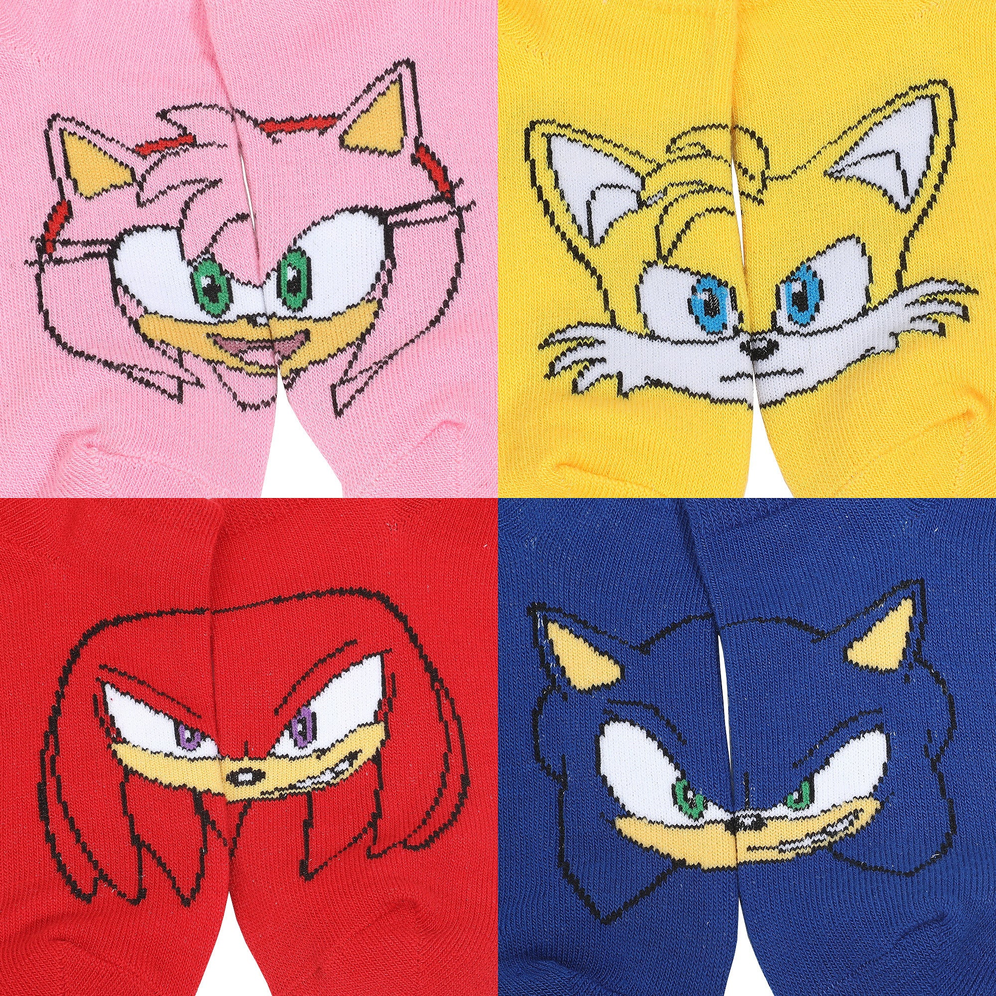 Sonic The Hedgehog Character Heads Ankle Socks For Kids