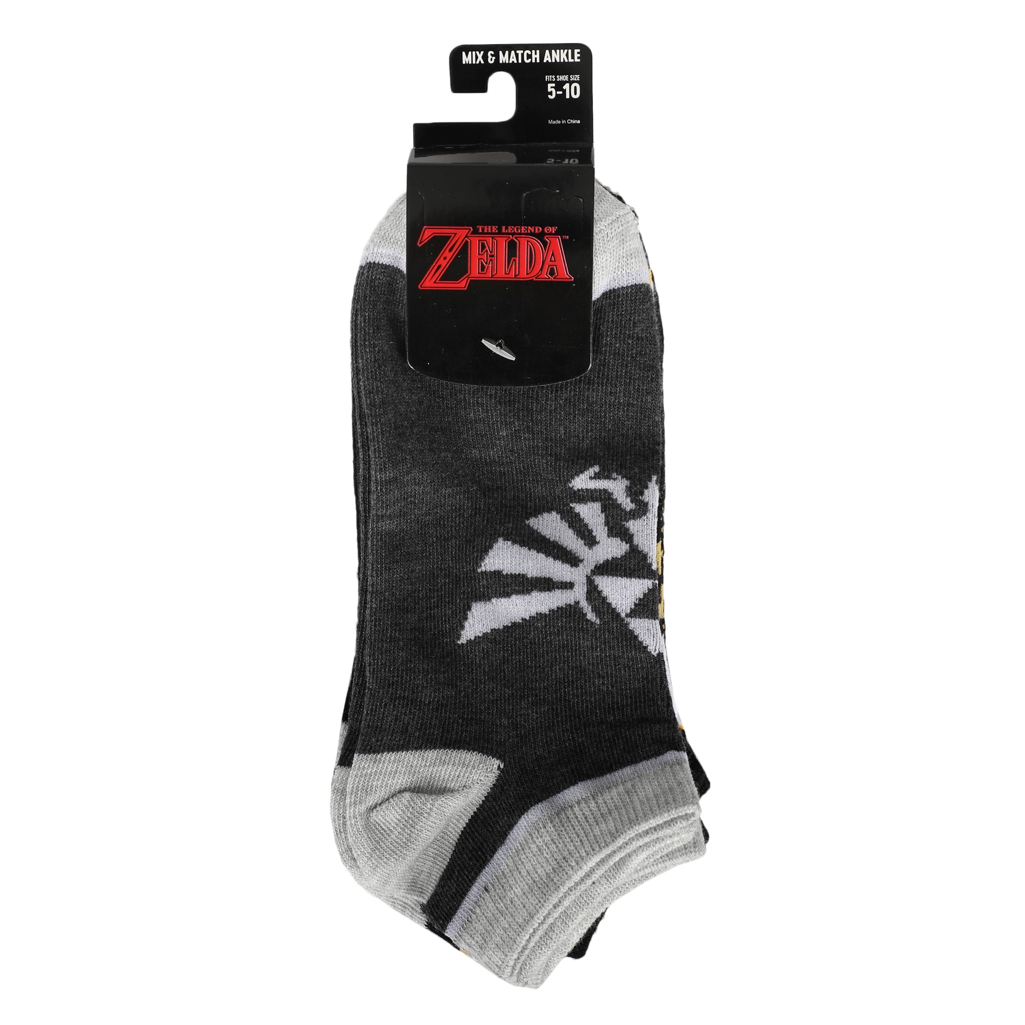 The Legend Of Zelda Hylian Crest Women's 5-Pack Ankle Socks