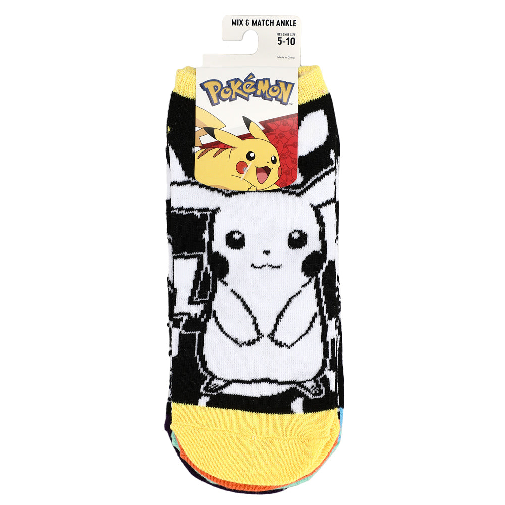 Pokemon Starter Types Women Ankle Socks set 5-Pack