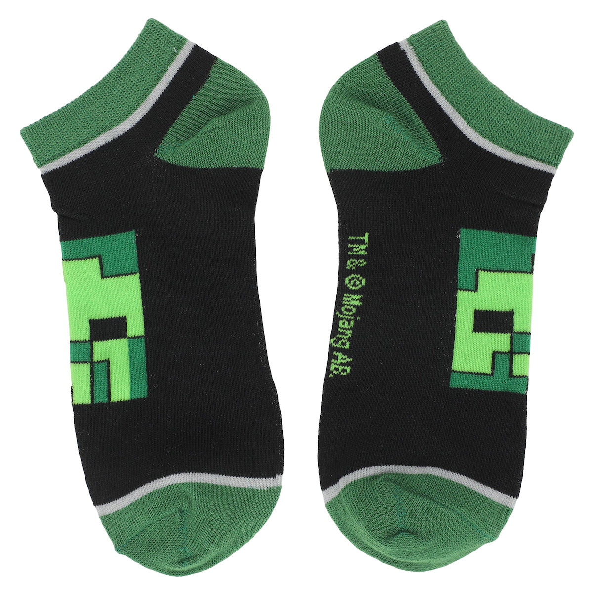 Minecraft Character Heads 5-Pair Ankle Socks