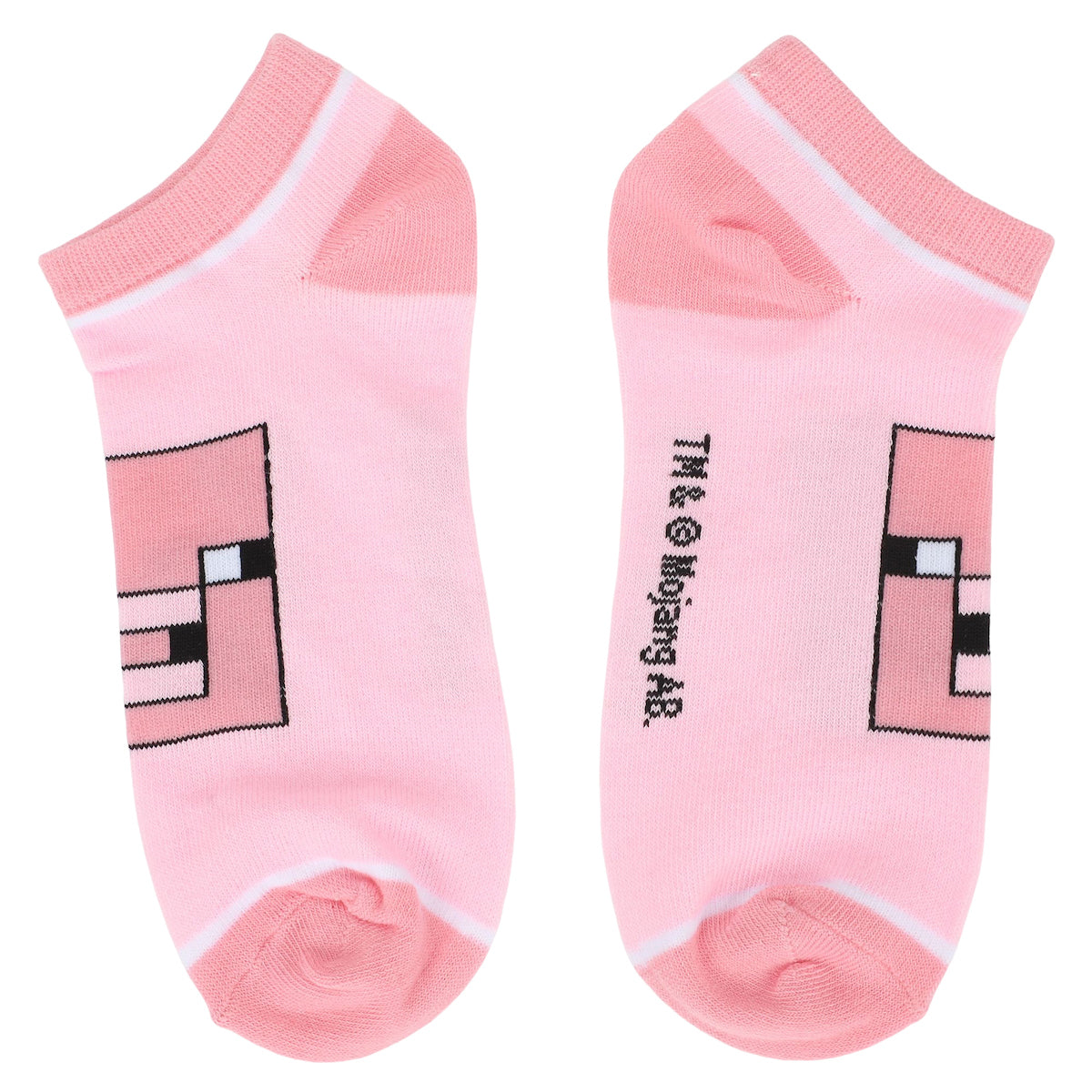 Minecraft Character Heads 5-Pair Ankle Socks
