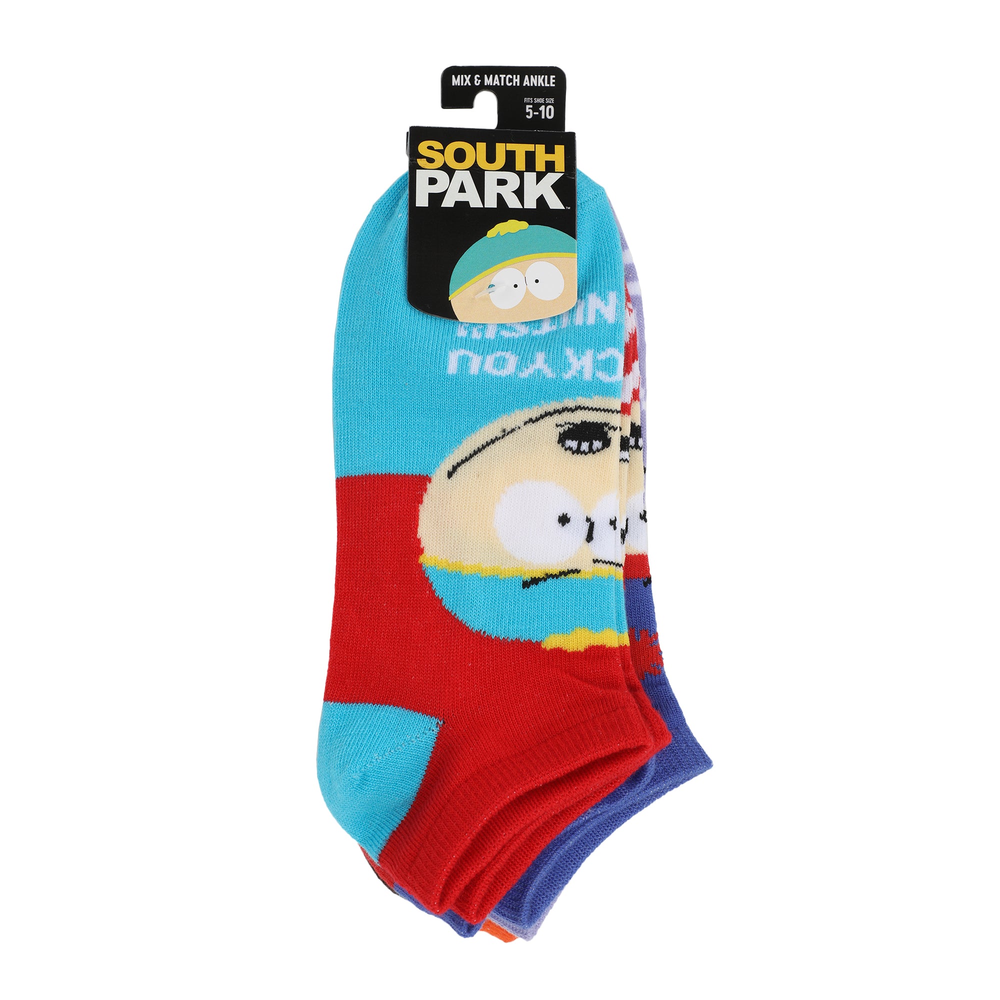 South Park Irreverent Quotes Women's 5-Pair Ankle Socks