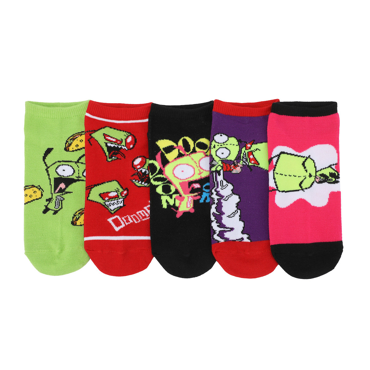 Invader Zim 5-Pack Womens Ankle Socks
