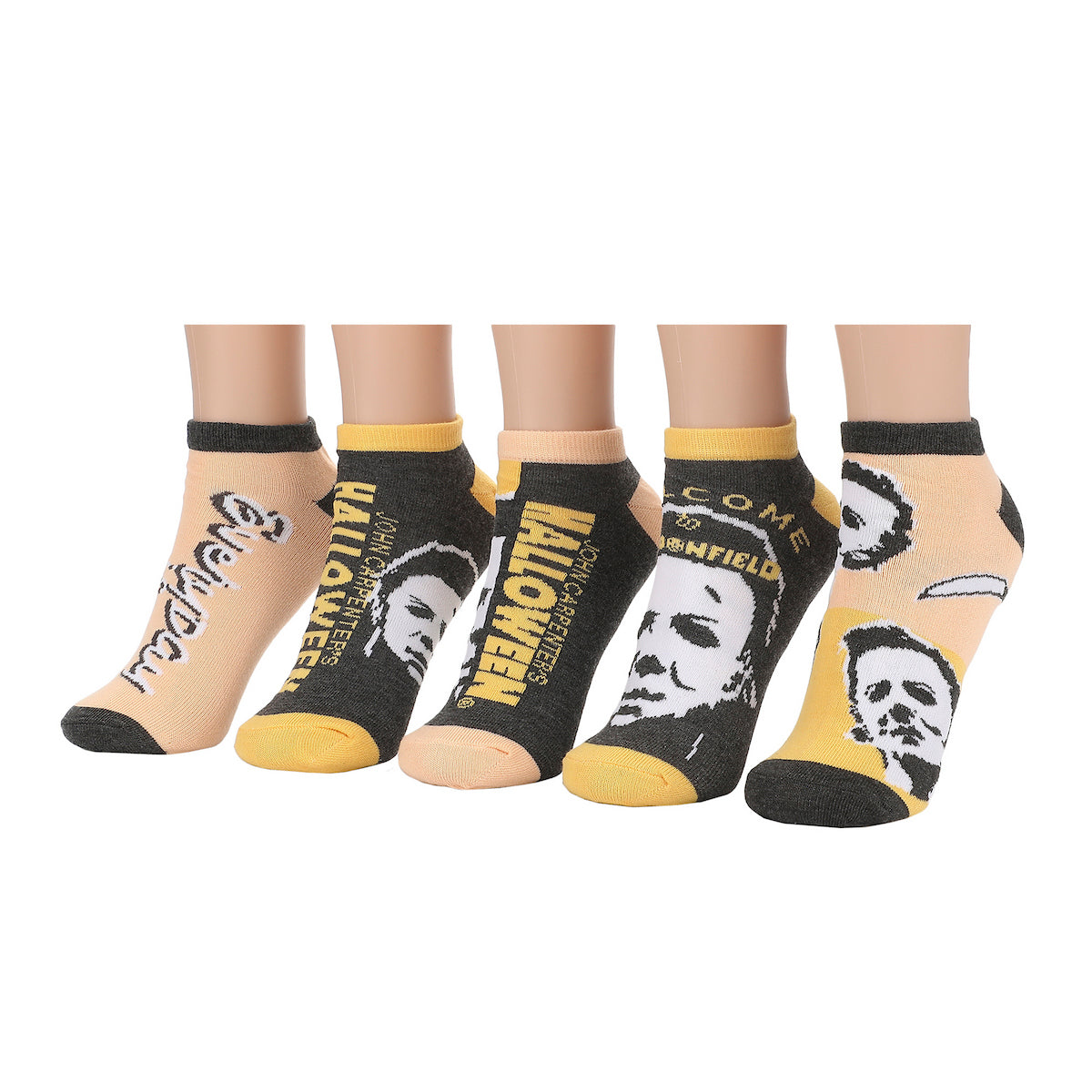 John Carpenter'S Logo & Mask Icon Halloween Womens Ankle Sock 5 Pack